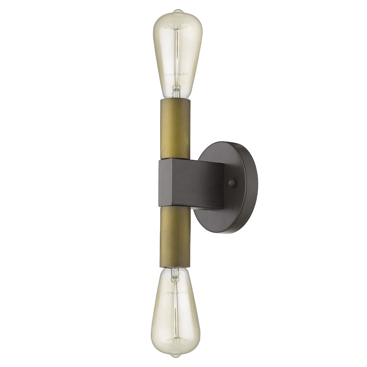 Cumberland 8 in. 2 Lights Armed Sconce Brass Finish