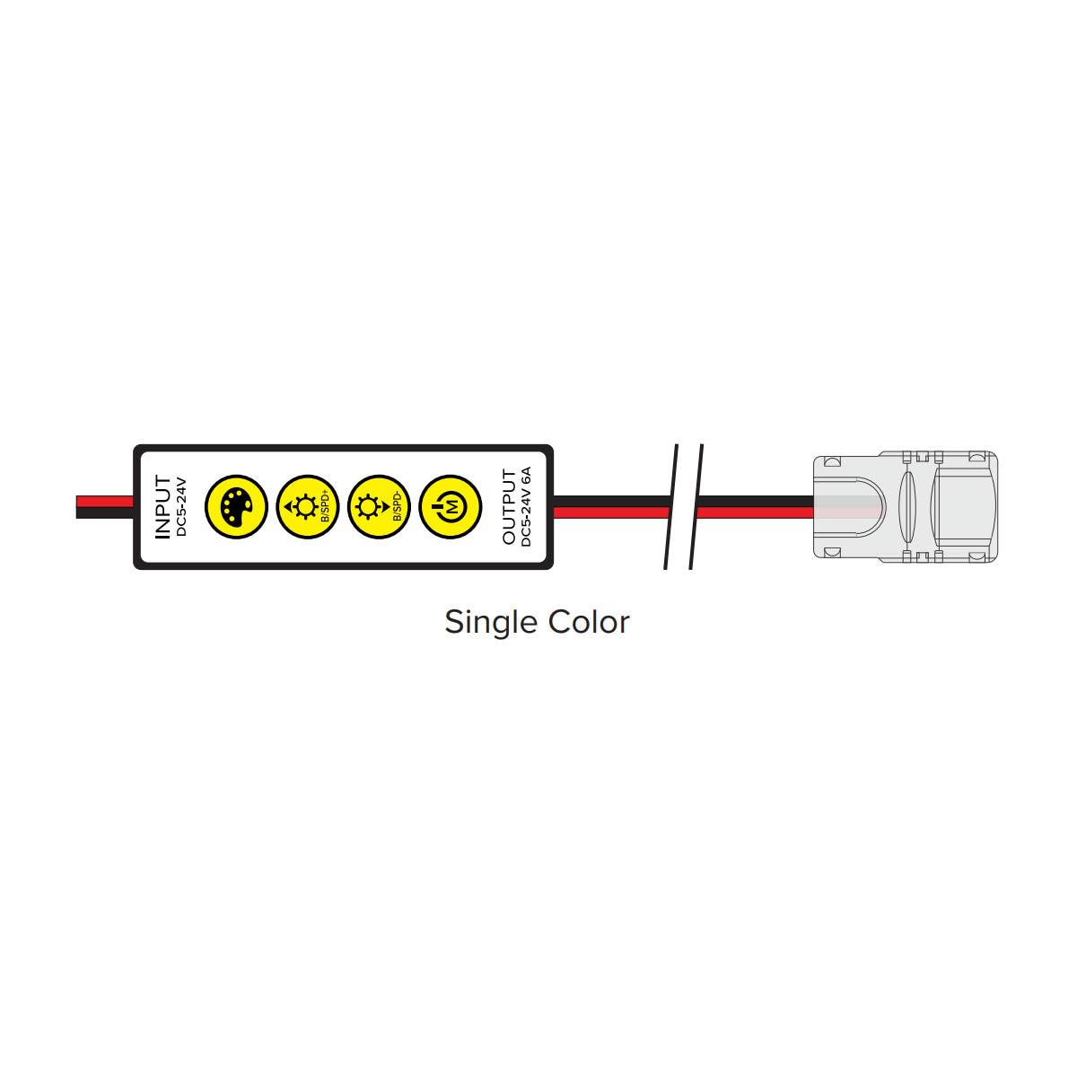 Trulux Simple Select In-line Controller for Single Color Tape Light