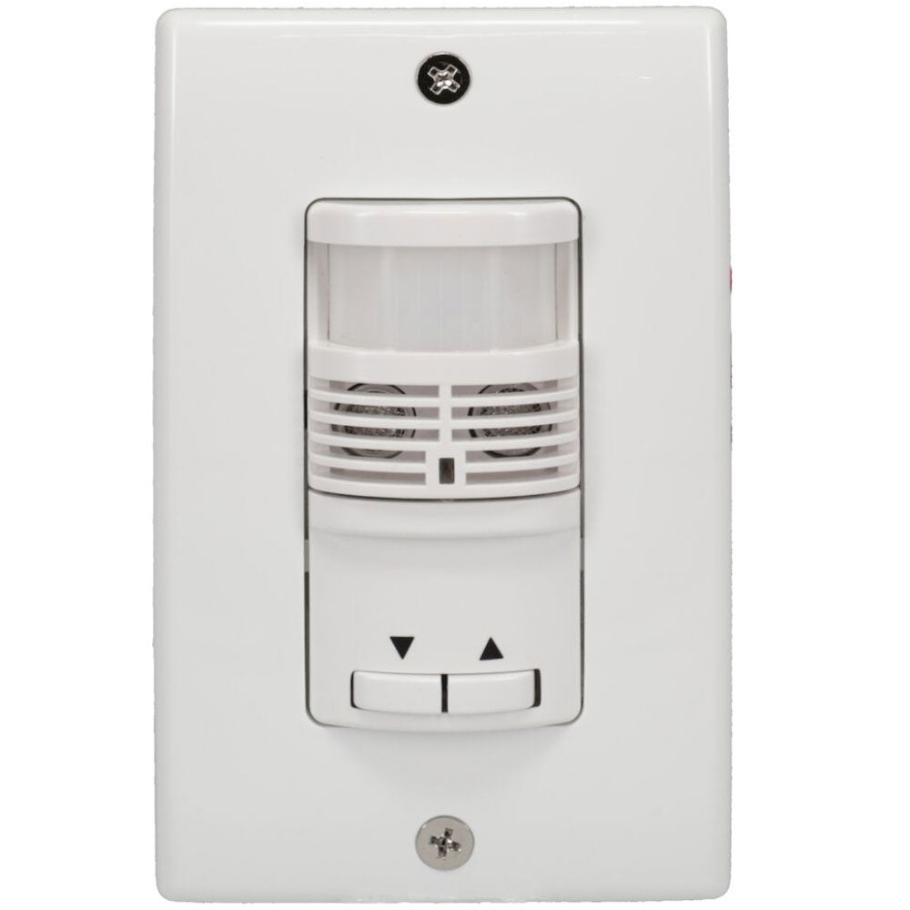 IOS Dual Technology Commercial Grade In-Wall 0-10V Dimming Occupancy/Vacancy Motion Sensor White