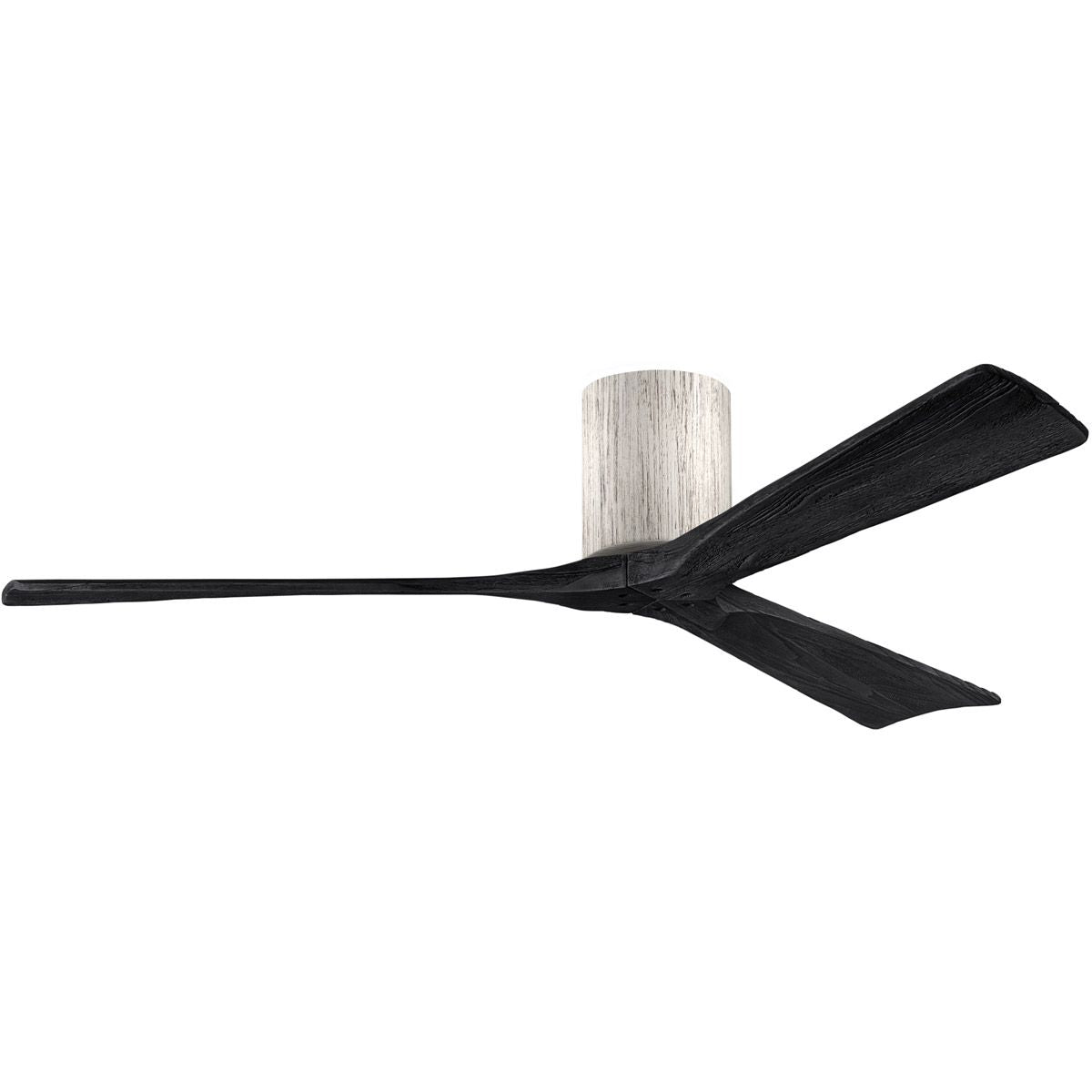 Irene 3-Blade 60 Inch Hugger Ceiling Fan with Remote, Barnwood with Matte Black Blades - Bees Lighting