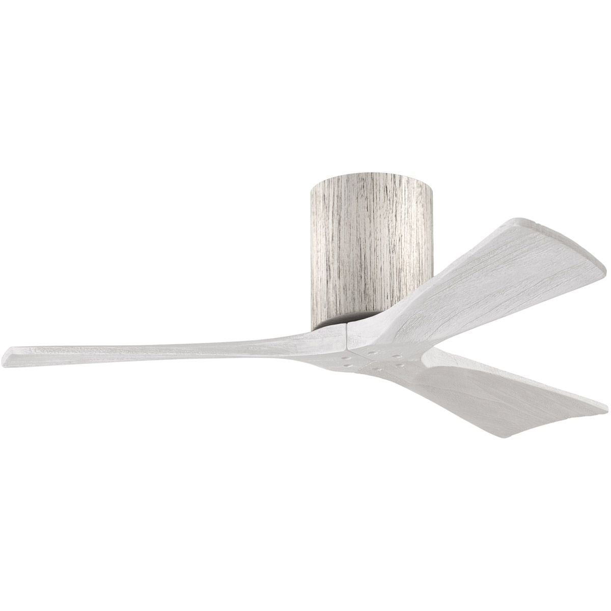 Irene 3-Blade 42 Inch Hugger Ceiling Fan with Remote, Barnwood with Matte White Blades - Bees Lighting