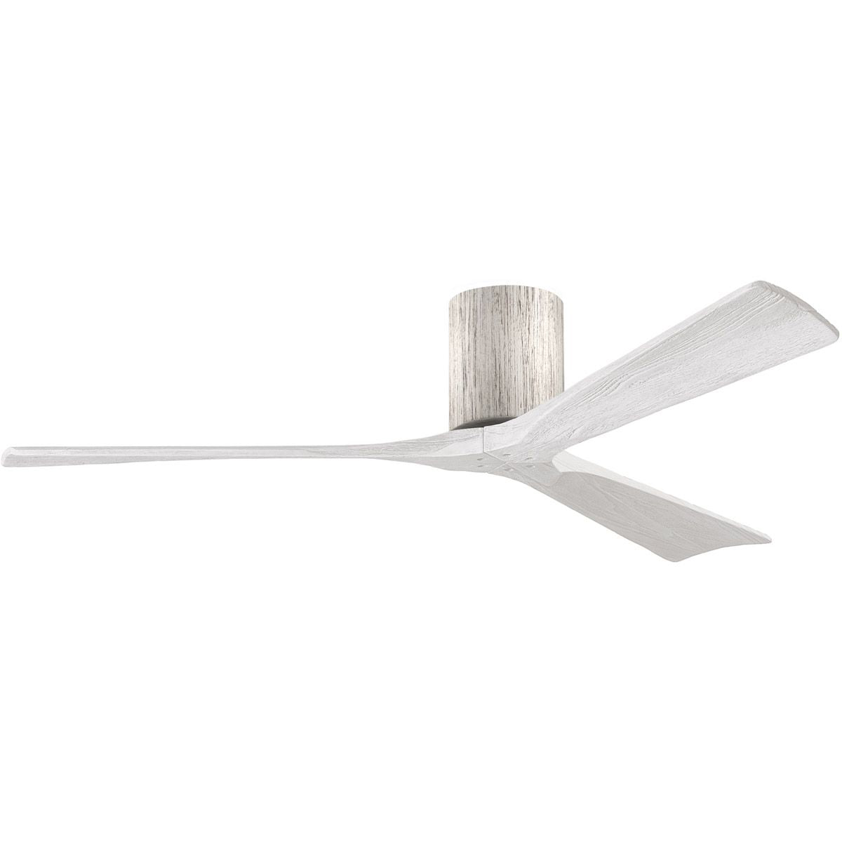 Irene 3-Blade 60 Inch Hugger Ceiling Fan with Remote, Barnwood with Matte White Blades - Bees Lighting