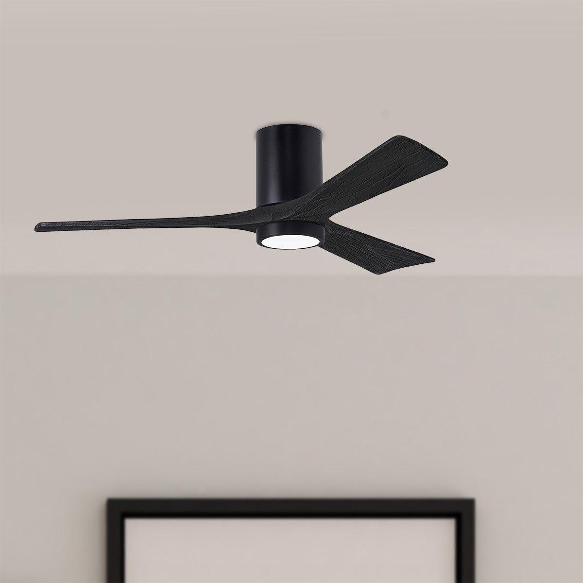 Irene 52 Inch Low Profile Outdoor Ceiling Fan With Light, Wall And Remote Control Included - Bees Lighting