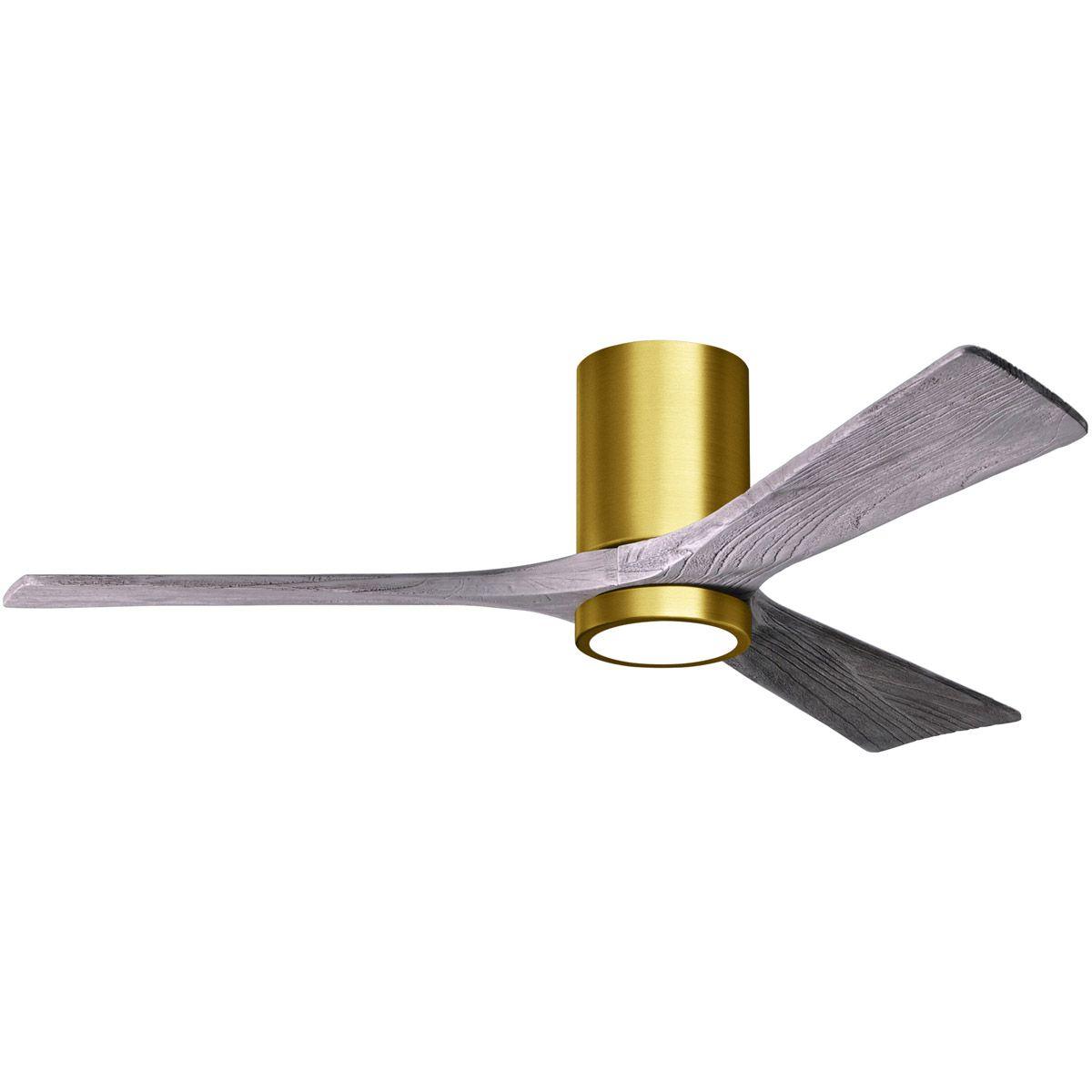 Irene 52 Inch Low Profile Outdoor Ceiling Fan With Light, Wall And Remote Control Included