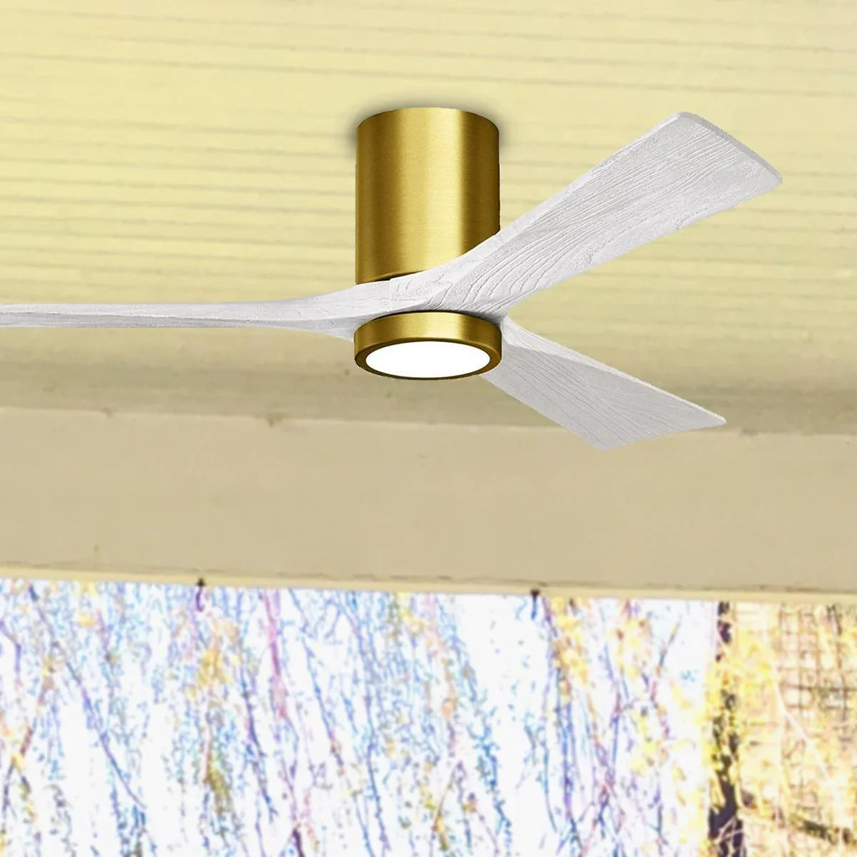 Irene 3-Blade 52" LED Hugger Ceiling Fan - Bees Lighting