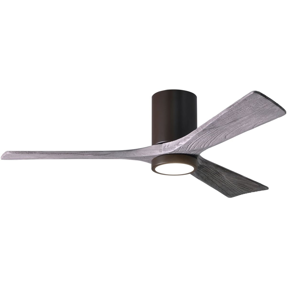 Irene 3-Blade 52 Inch LED Hugger Ceiling Fan with Remote, Textured Bronze with Barnwood Blades - Bees Lighting