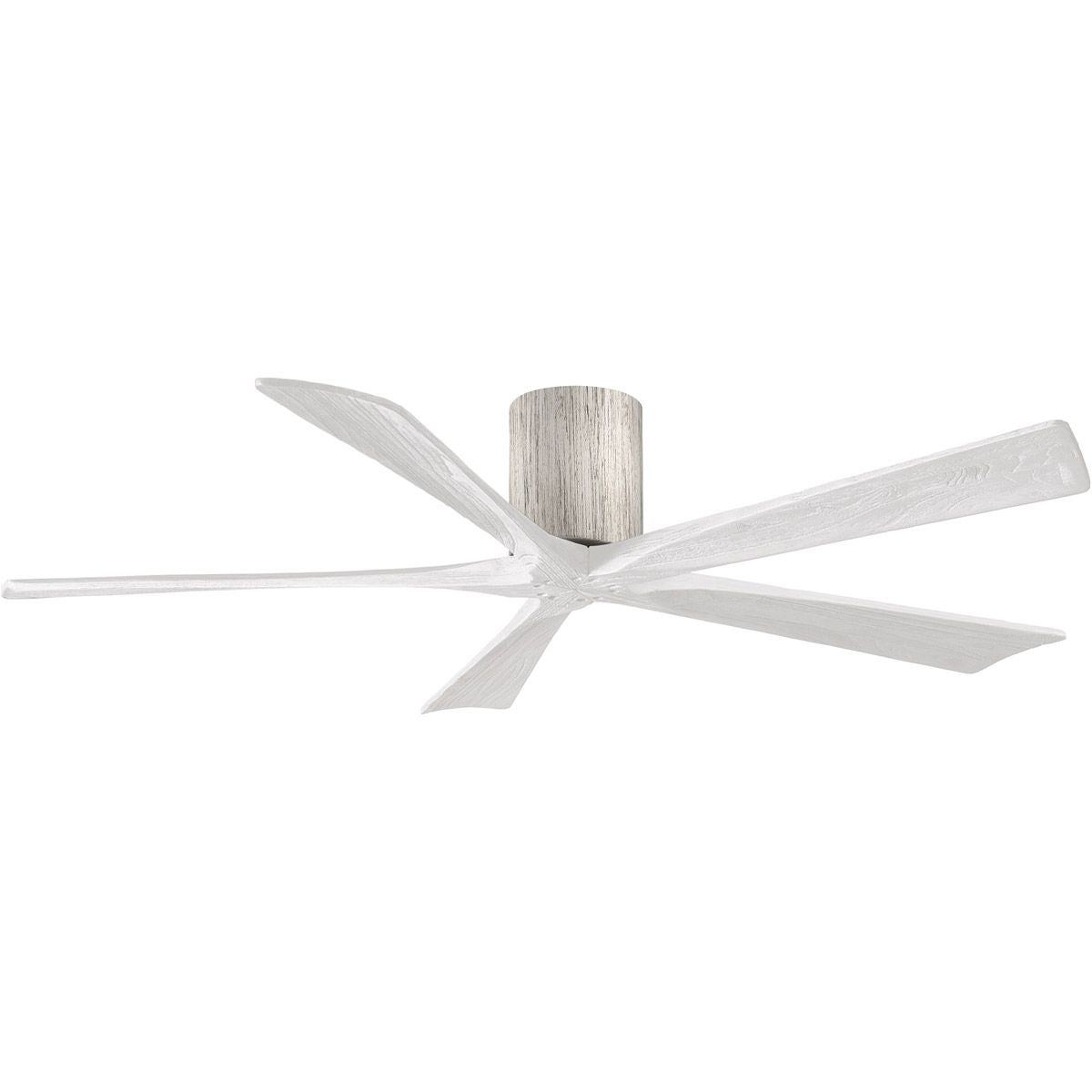Irene 5-Blade 60 Inch Hugger Ceiling Fan with Remote, Barnwood tone with Matte White Blades