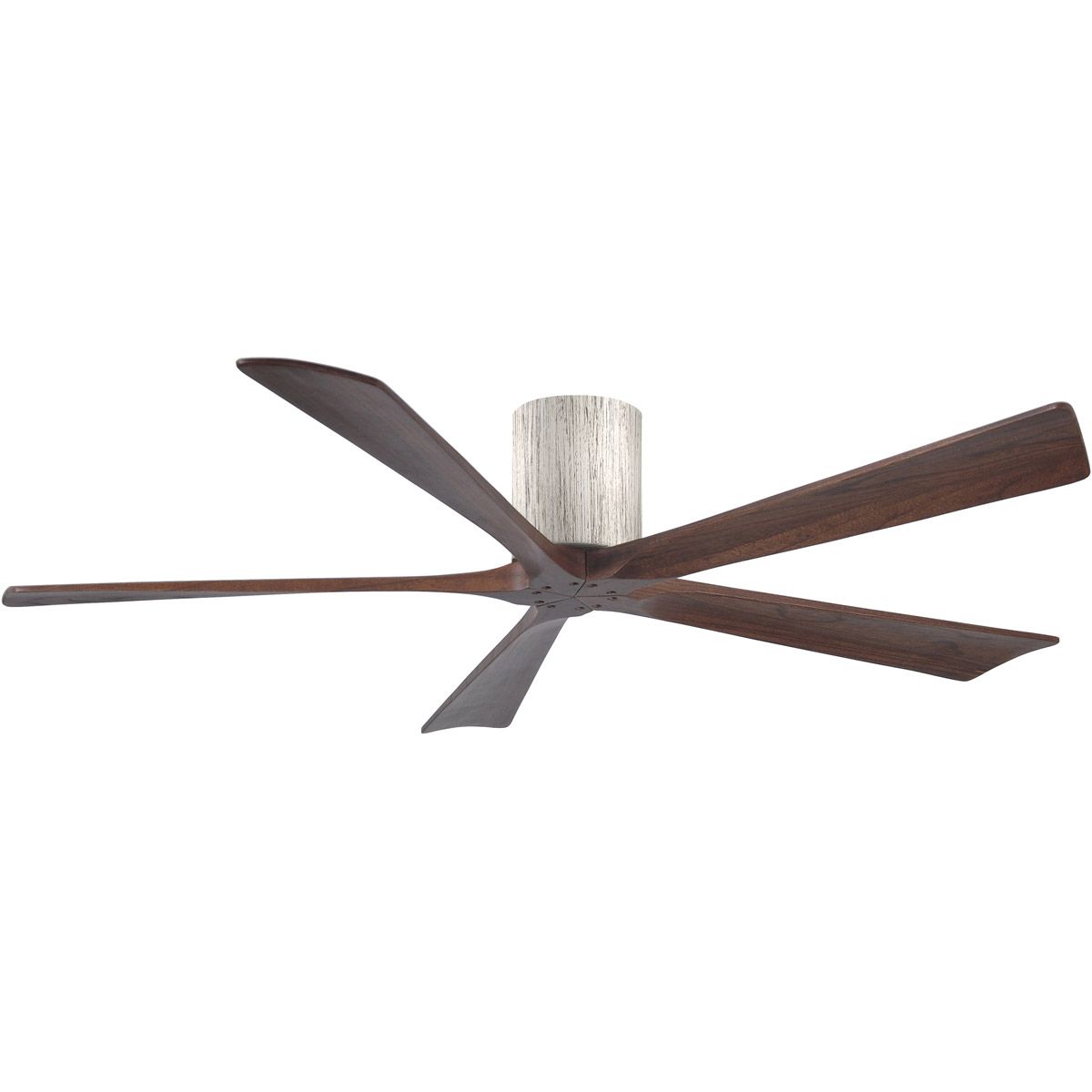 Irene 5-Blade 60 Inch Hugger Ceiling Fan with Remote, Barnwood tone with Walnut Blades - Bees Lighting