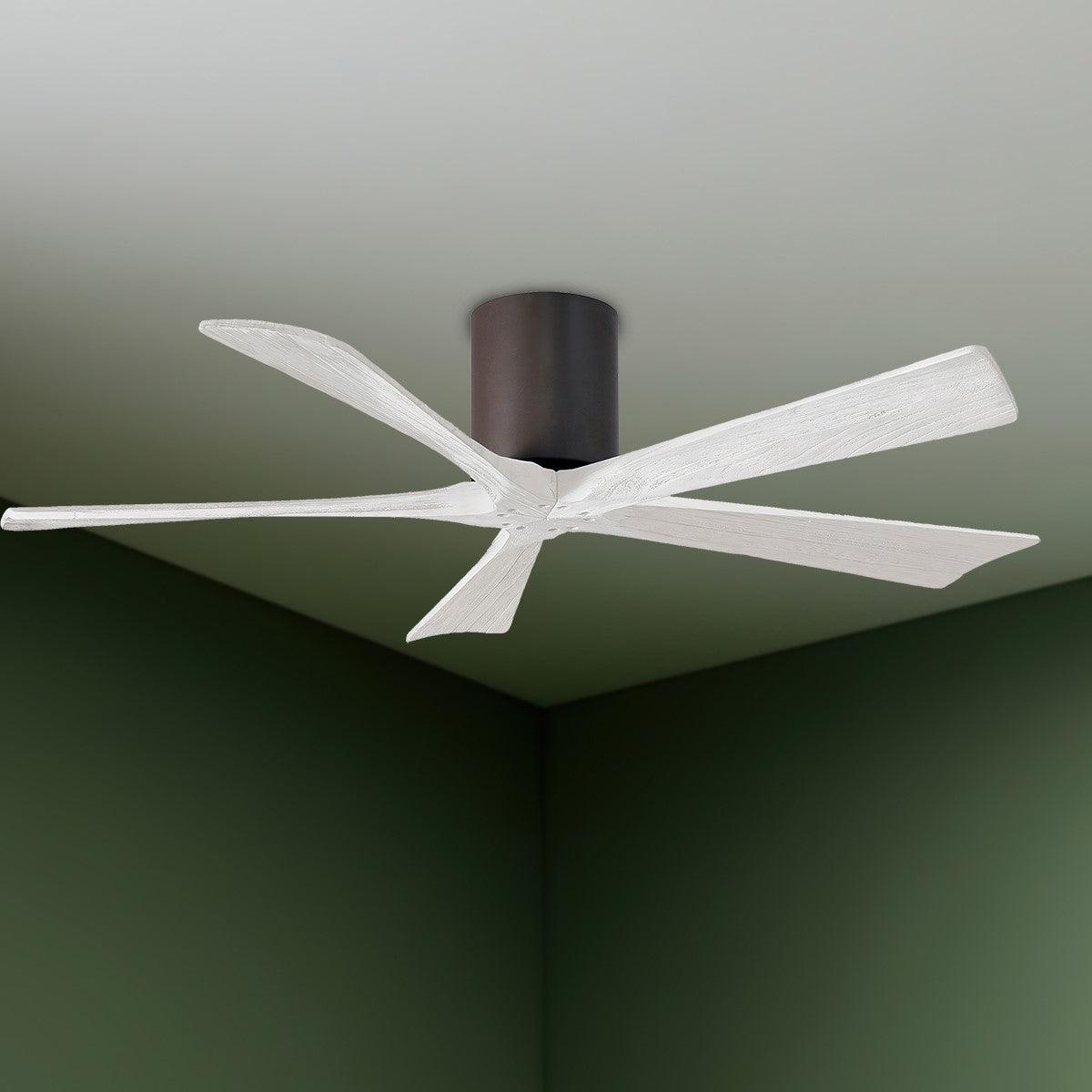 Irene 52 Inch 5 Blades Outdoor Low Profile Ceiling Fan With Remote And Wall Control