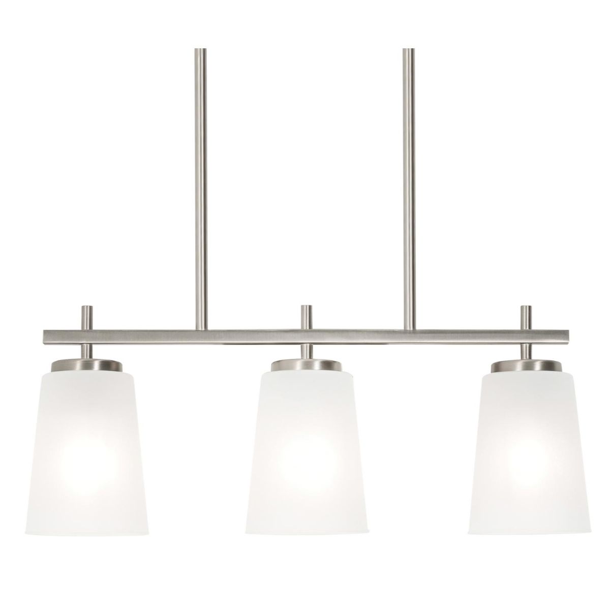 Joanna 23 in. 3 Lights Pendant Light Satin Nickel Finish - Bees Lighting
