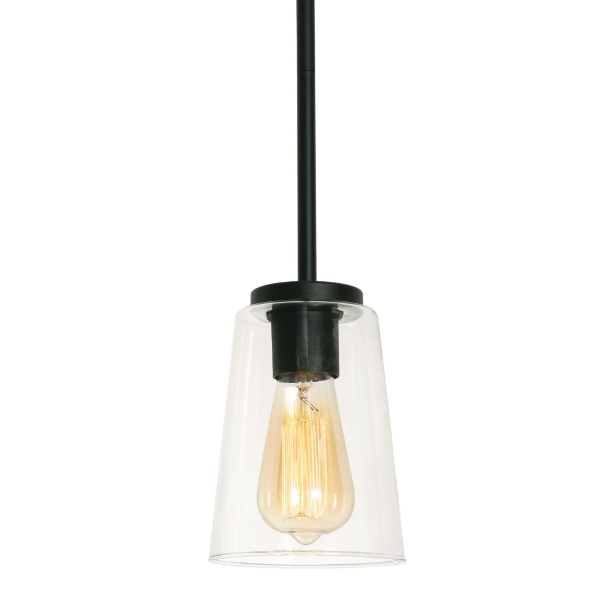 Joanna 5 in. Pendant Light Textured Black Finish - Bees Lighting