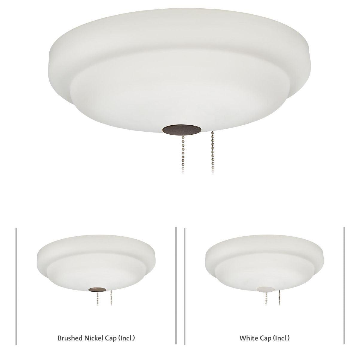12 Inch Universal LED Ceiling Fan Light Kit, 1511 Lumens, Etched White Glass - Bees Lighting