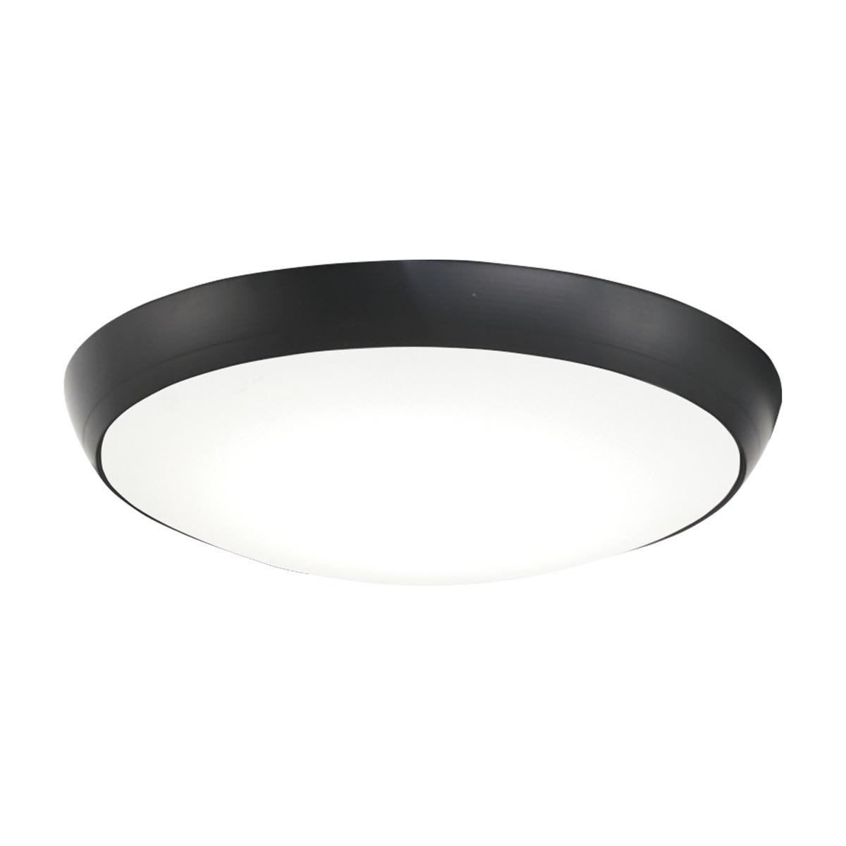 Simple Flush Ceiling Fan LED Light Kit, Coal Finish - Bees Lighting