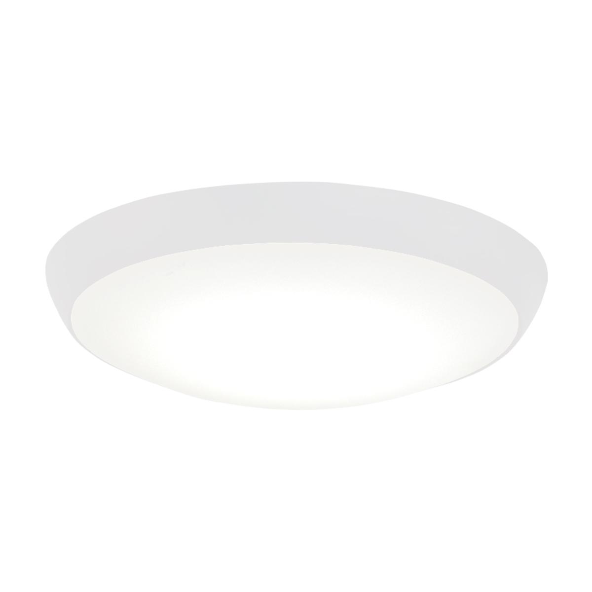 Simple Flush Ceiling Fan LED Light Kit, White Finish
