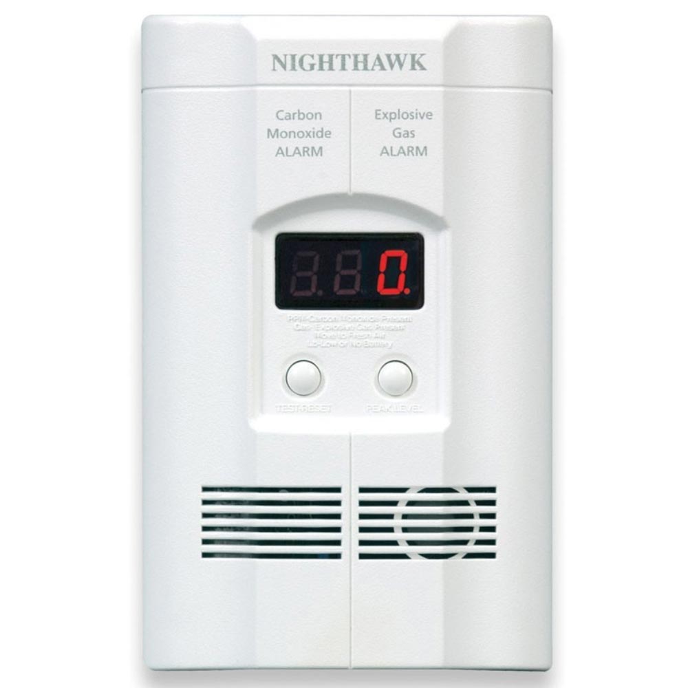 Nighthawk AC Plug-in Carbon Monoxide and Explosive Gas Alarm with Battery Backup