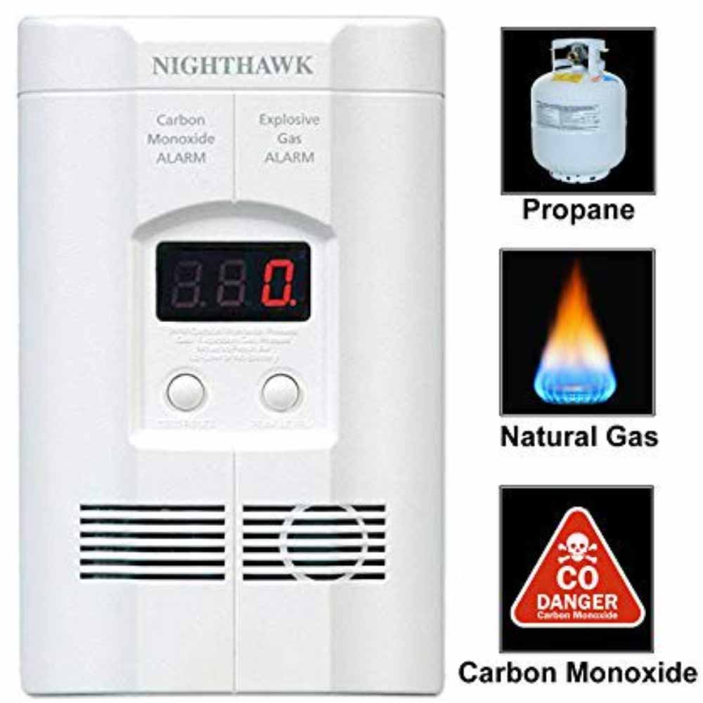 Nighthawk AC Plug-in Carbon Monoxide and Explosive Gas Alarm with Battery Backup - Bees Lighting