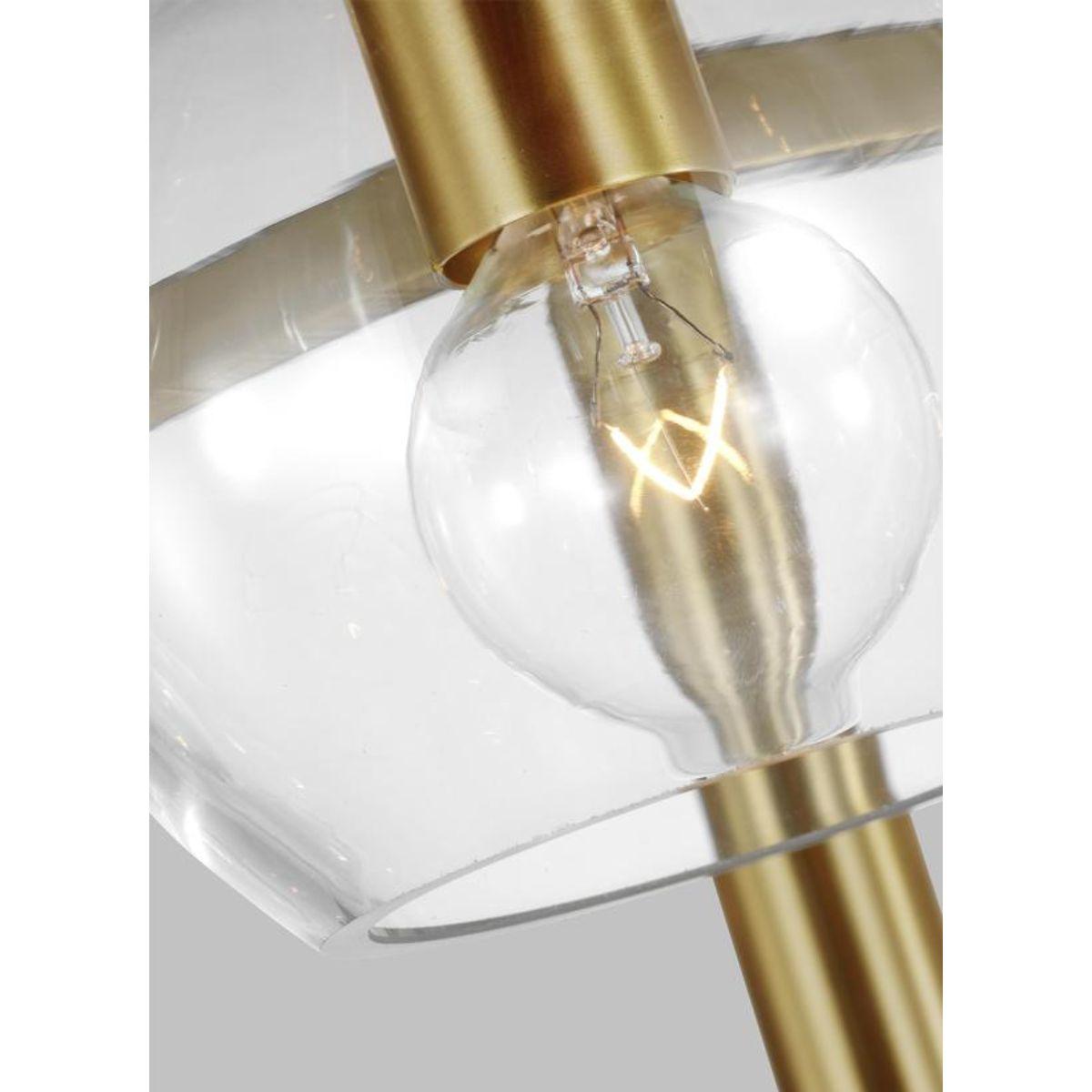 Londyn 37 in. 24 Lights Chandelier Brushed Brass finish Clear Shade