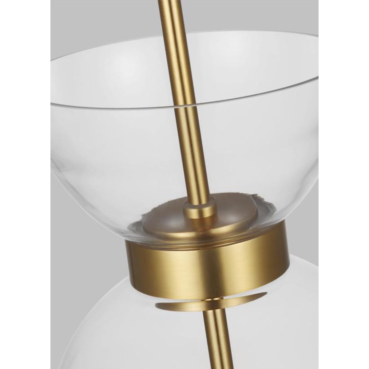 Londyn 9 in. Pendant Light Brushed Brass finish Clear Shade