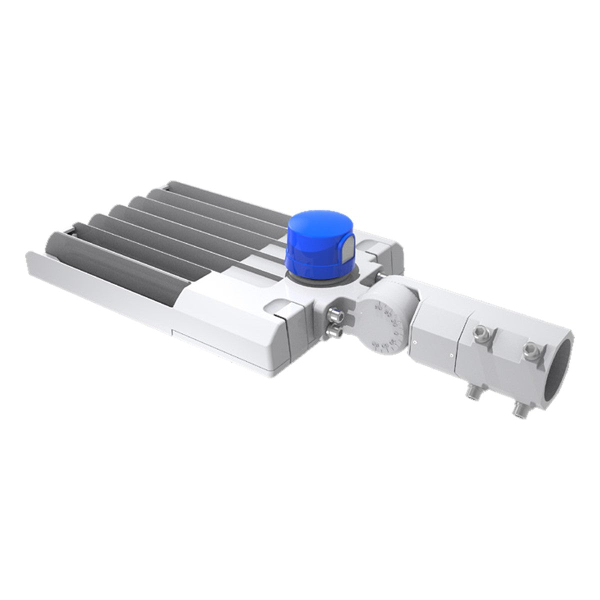 LED Pole Light, 21000 Lm, 30K|40K|50K, Optics Swap, Slipfitter Mount, White Finish, 120-277V
