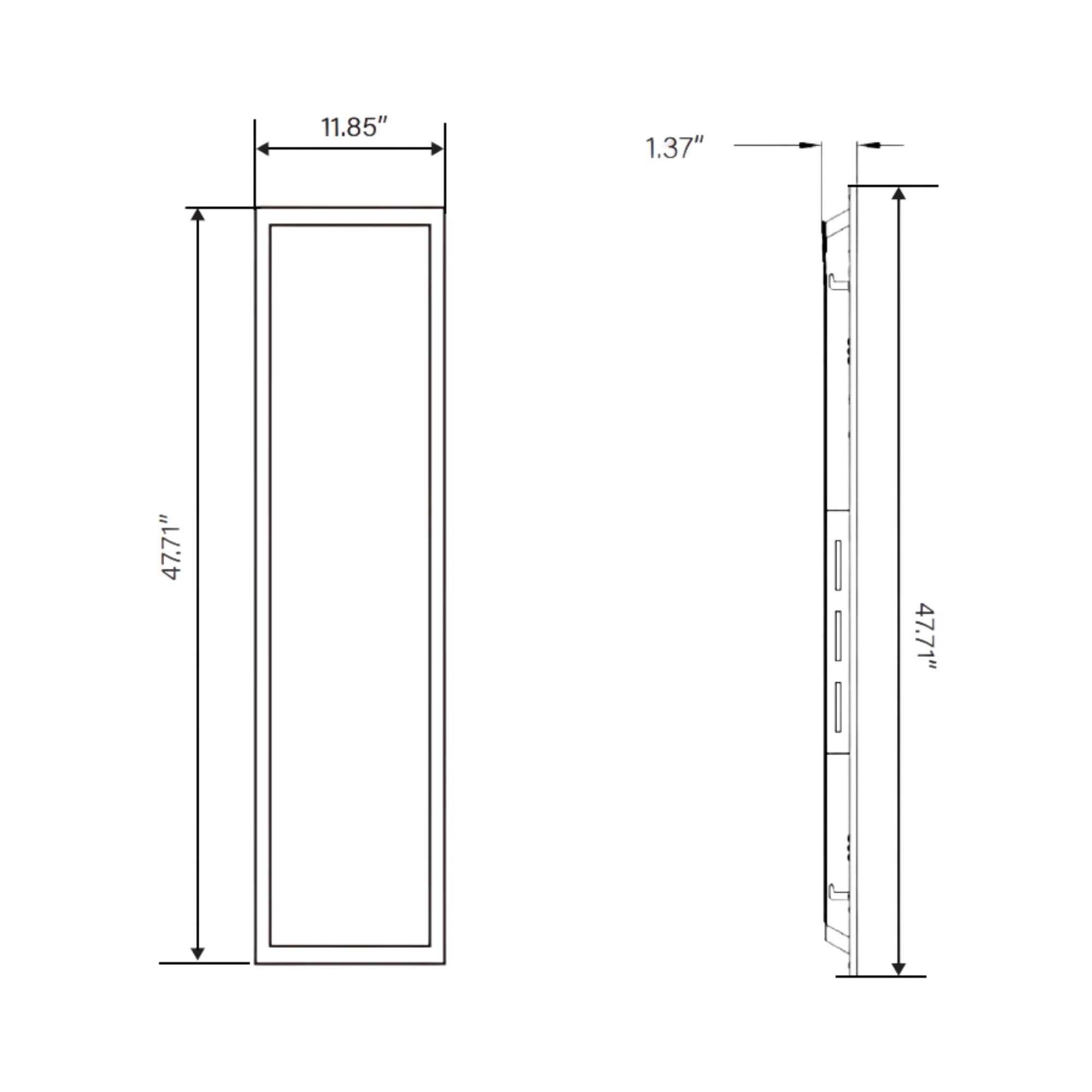 1x4 LED Flat Panel Light, 4600 Lumens, 40W, 35K/40K/50K, 120/277V