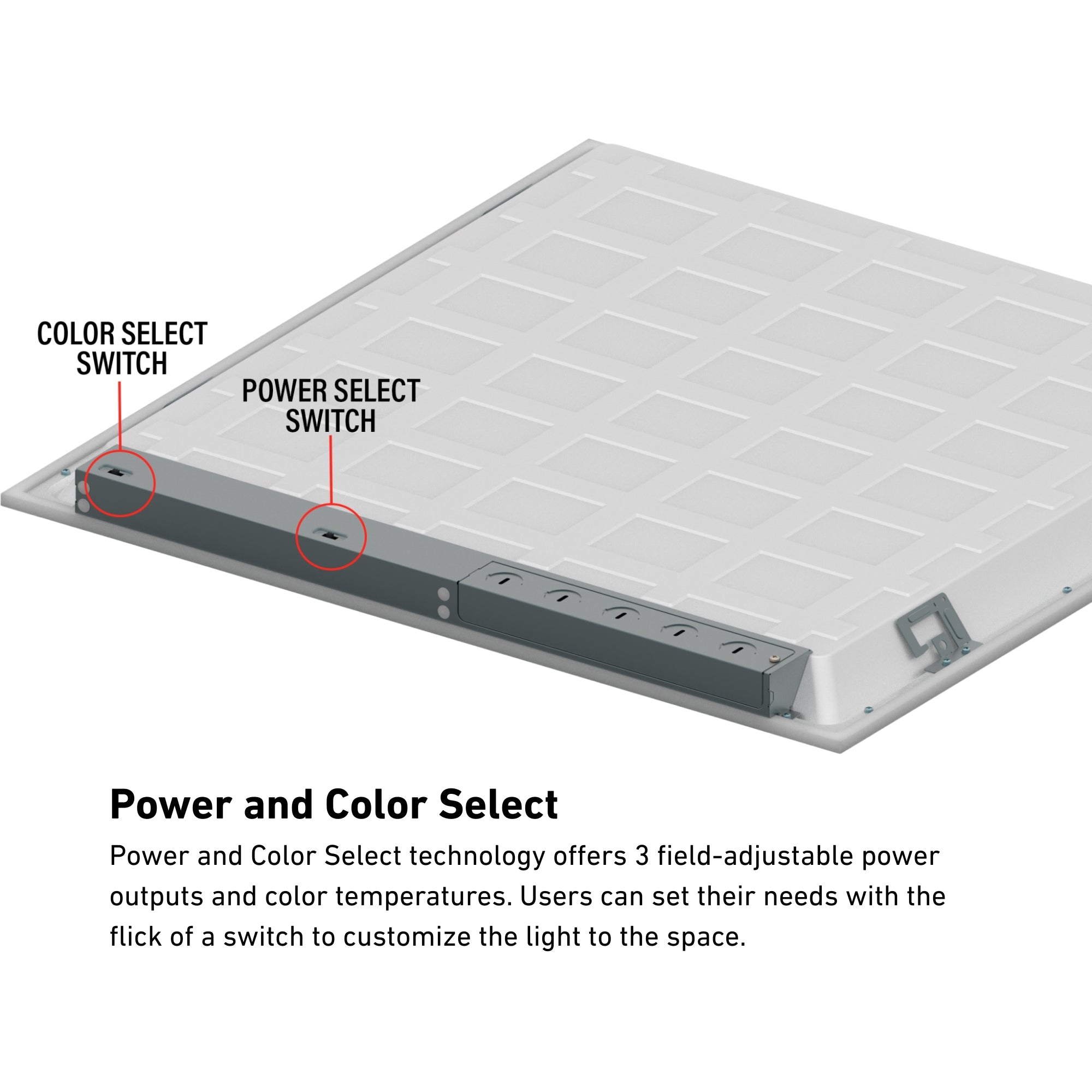 2x2 LED Flat Panel Light, 4500 Lumens, 40W, 35K/40K/50K, 120/277V