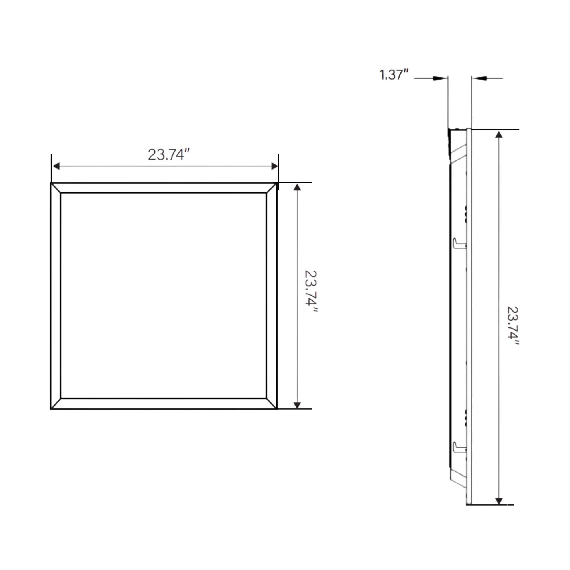 2x2 LED Flat Panel Light, 4500 Lumens, 40W, 35K/40K/50K, 120/277V