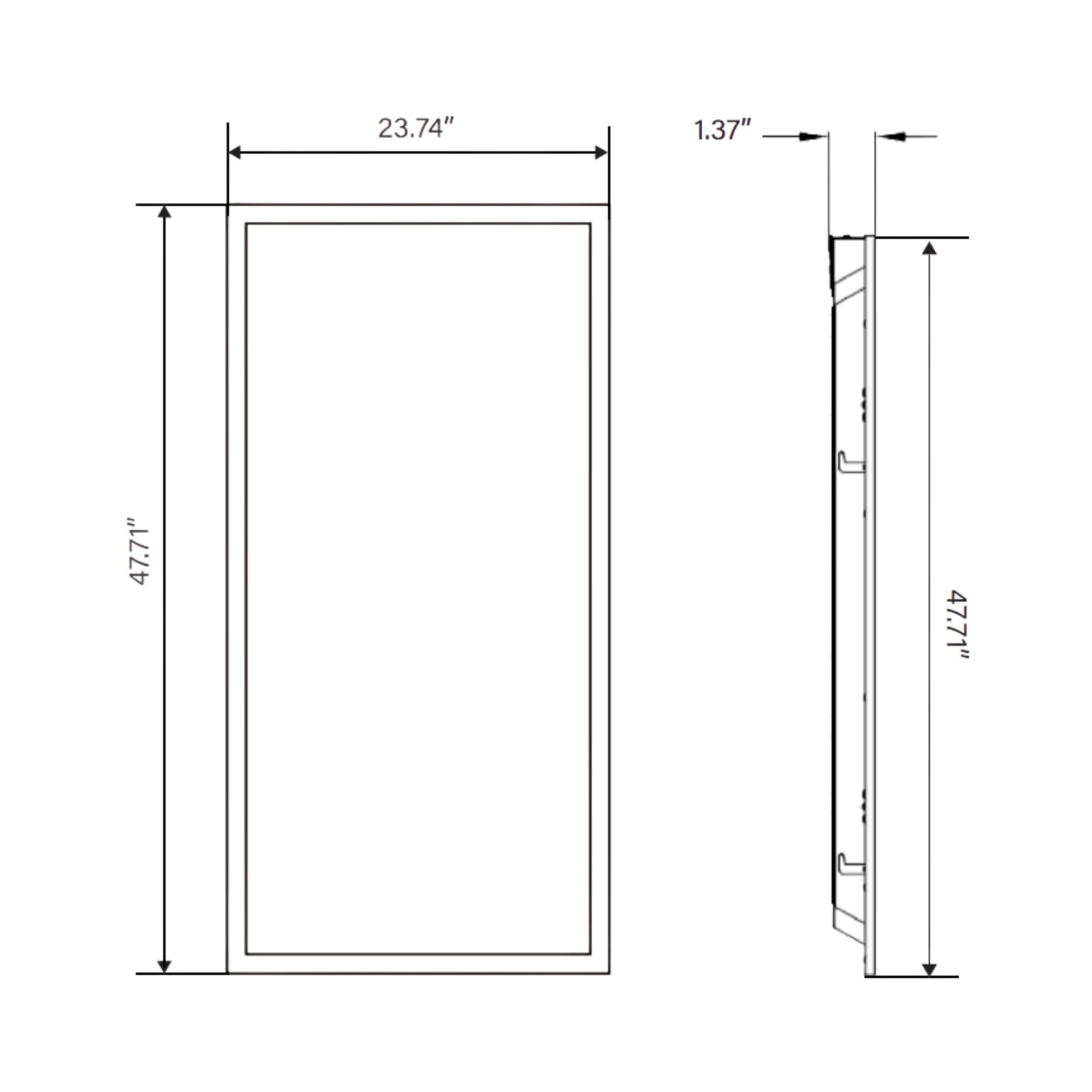 2x4 LED Flat Panel Light, 6200 Lumens, 50W, 35K/40K/50K, 120/277V