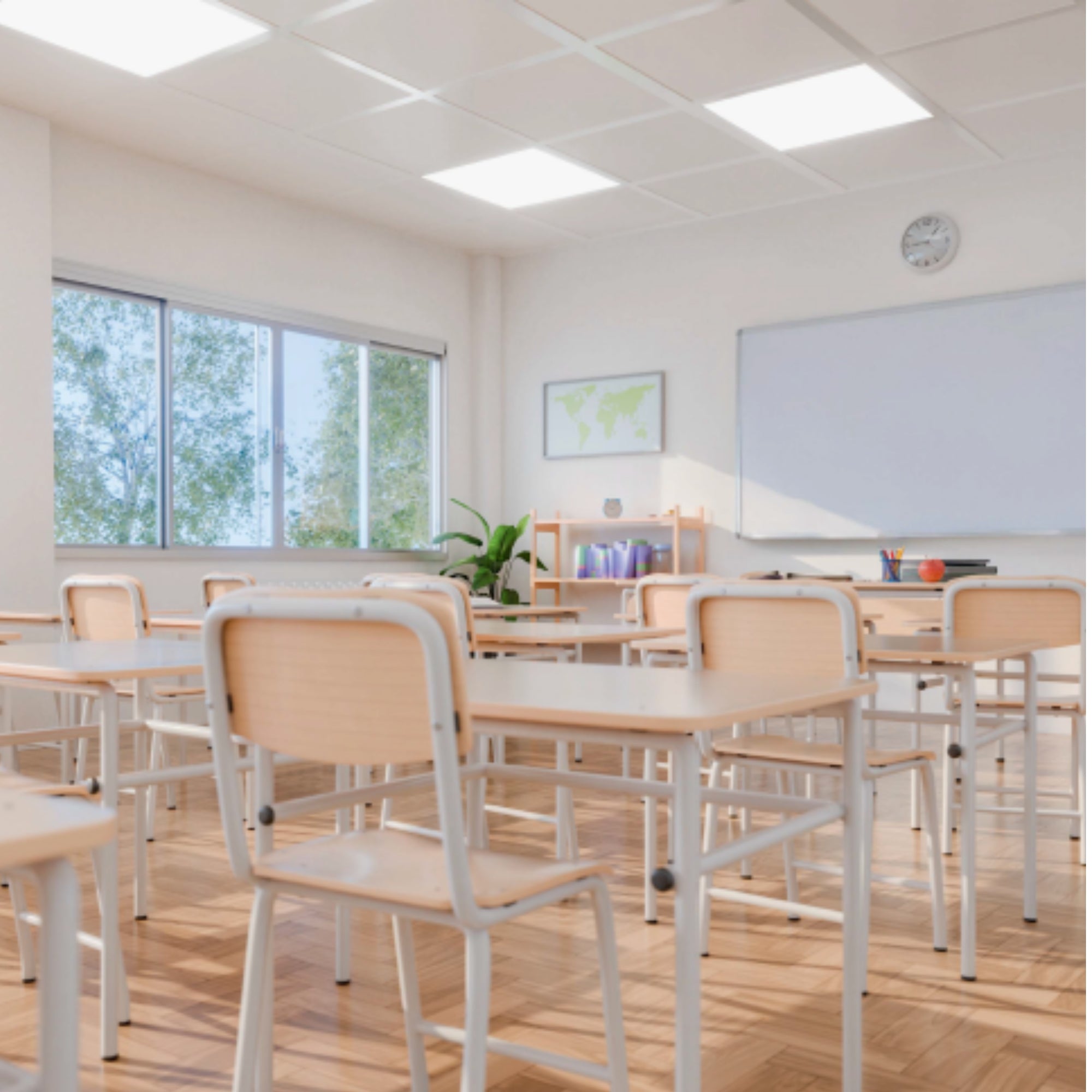 2x4 LED Flat Panel Light, 6200 Lumens, 50W, 35K/40K/50K, 120/277V