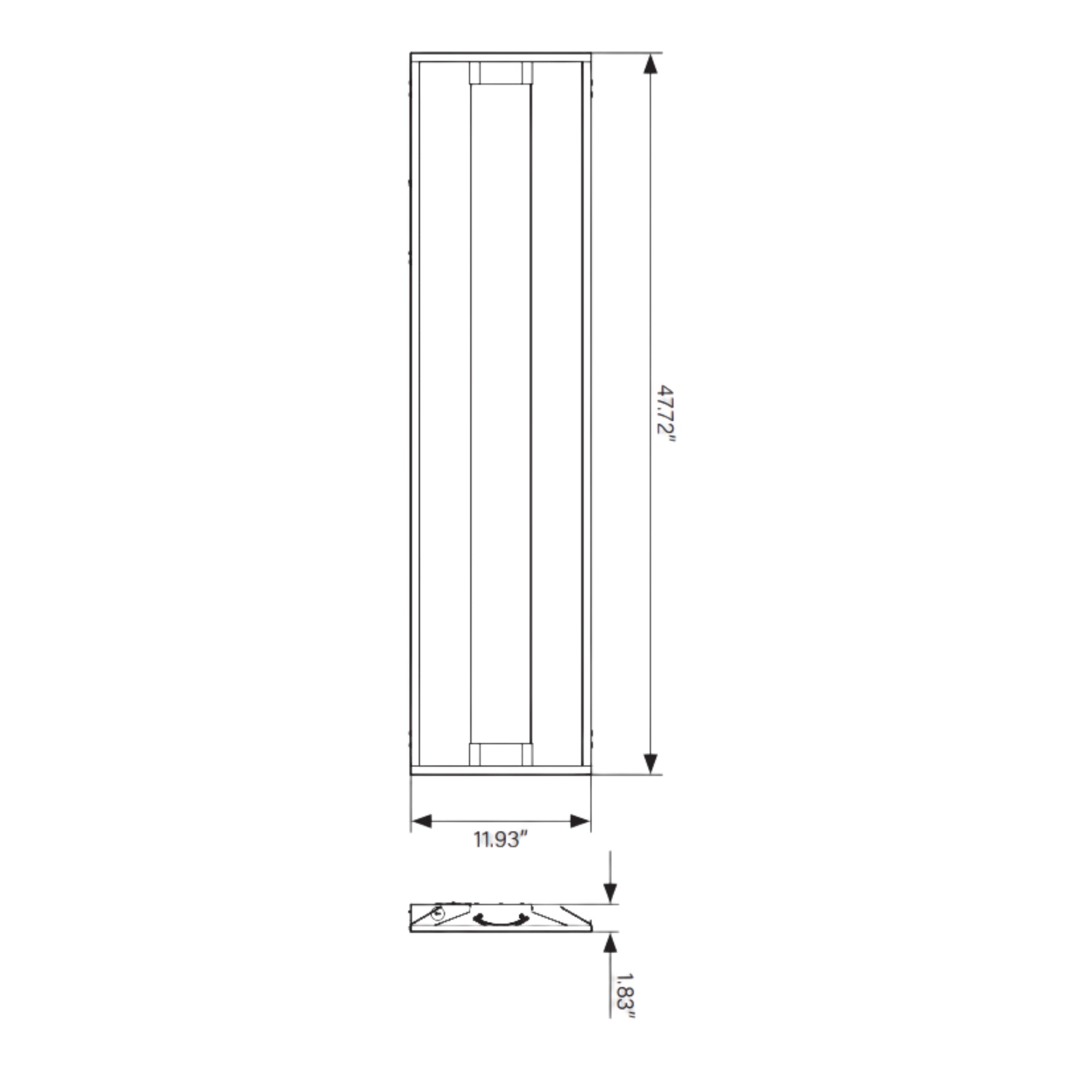 1x4 LED Troffer Light, 4550 Lumens, 35W, 35K/40K/50K, 120/277V