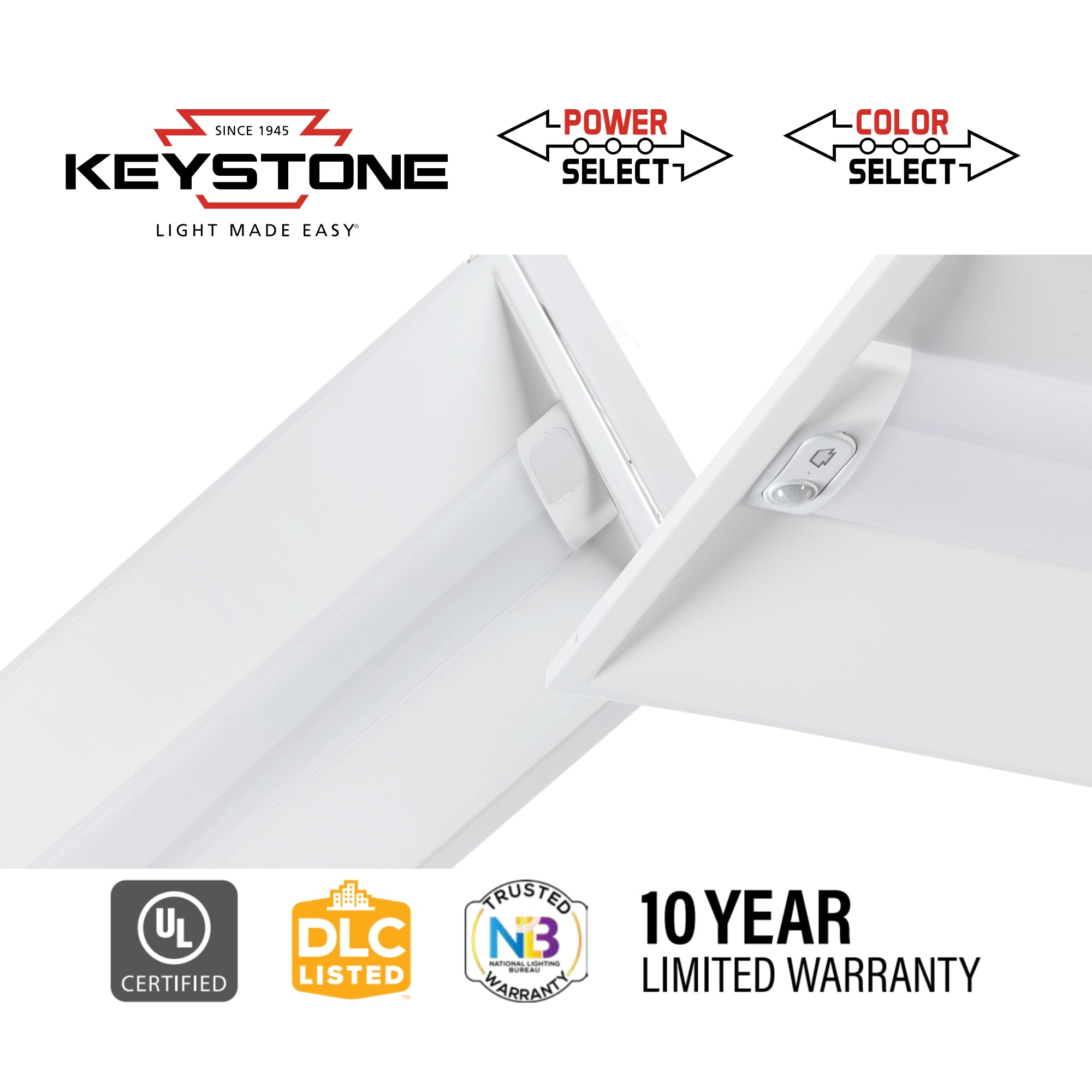 2x2  LED Troffer Light, 4550 Lumens, 35W, 35K/40K/50K, 120/277V