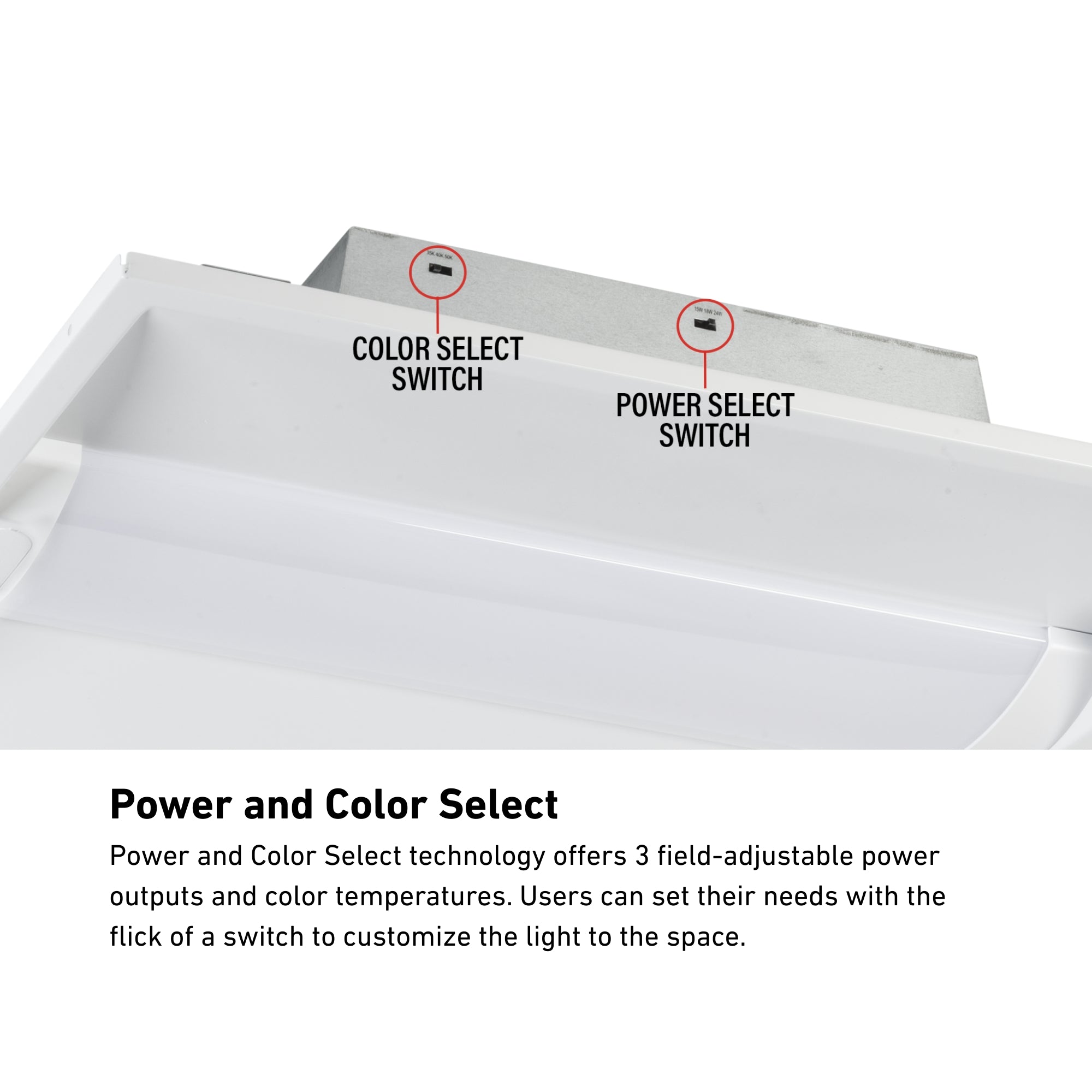 2x2  LED Troffer Light, 4550 Lumens, 35W, 35K/40K/50K, 120/277V