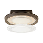 Keystone XFit OpticSwap 9-Inch Round Canopy Light 5900 Lumens Selectable 40W/30W/20W Selectable CCT 120-277V Surface Mount Bronze