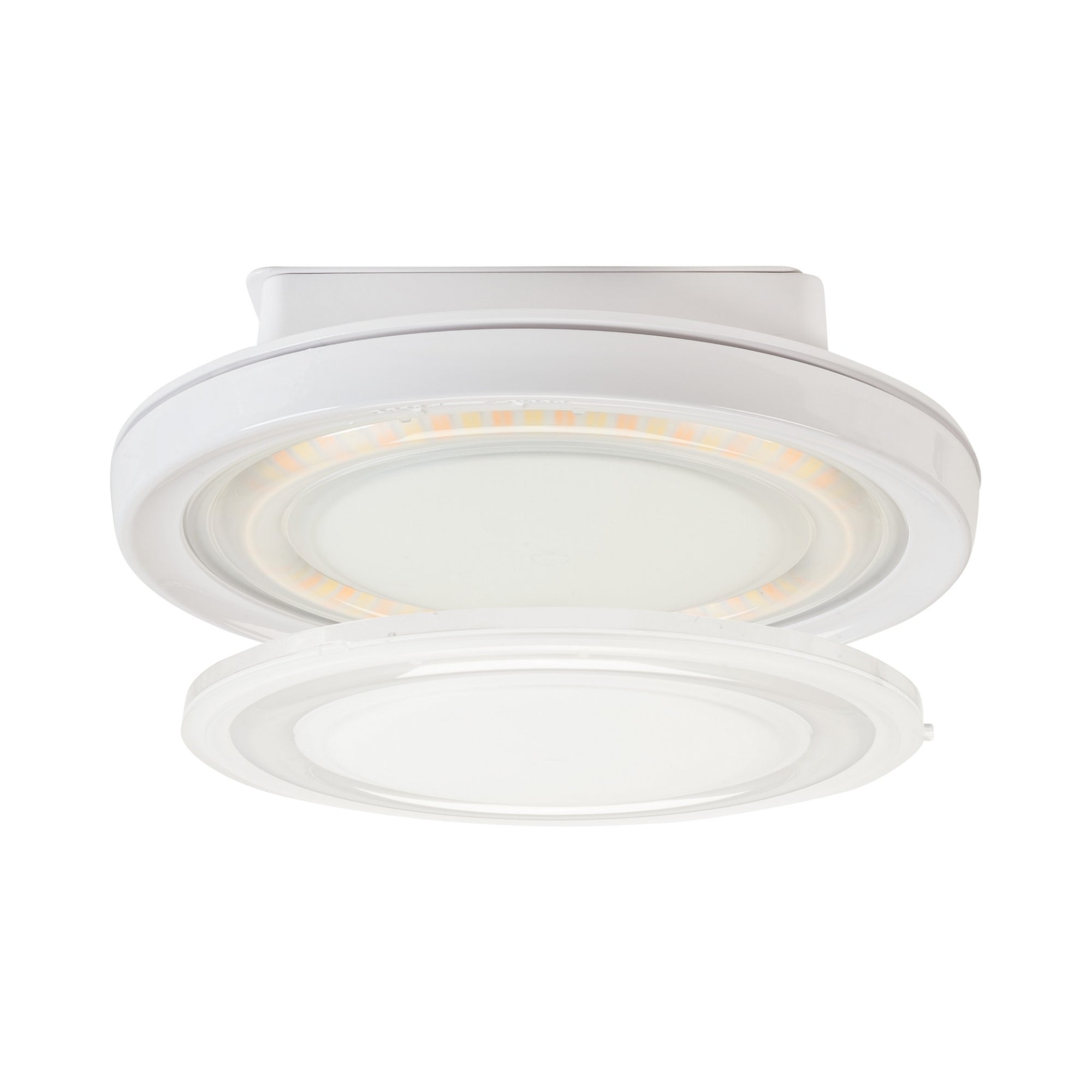 Keystone XFit OpticSwap 10-Inch Round Canopy Light 9222 Lumens Selectable 60W/50W/40W Selectable CCT 120-277V Surface Mount White