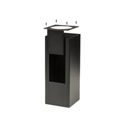 3” Square shell, Black