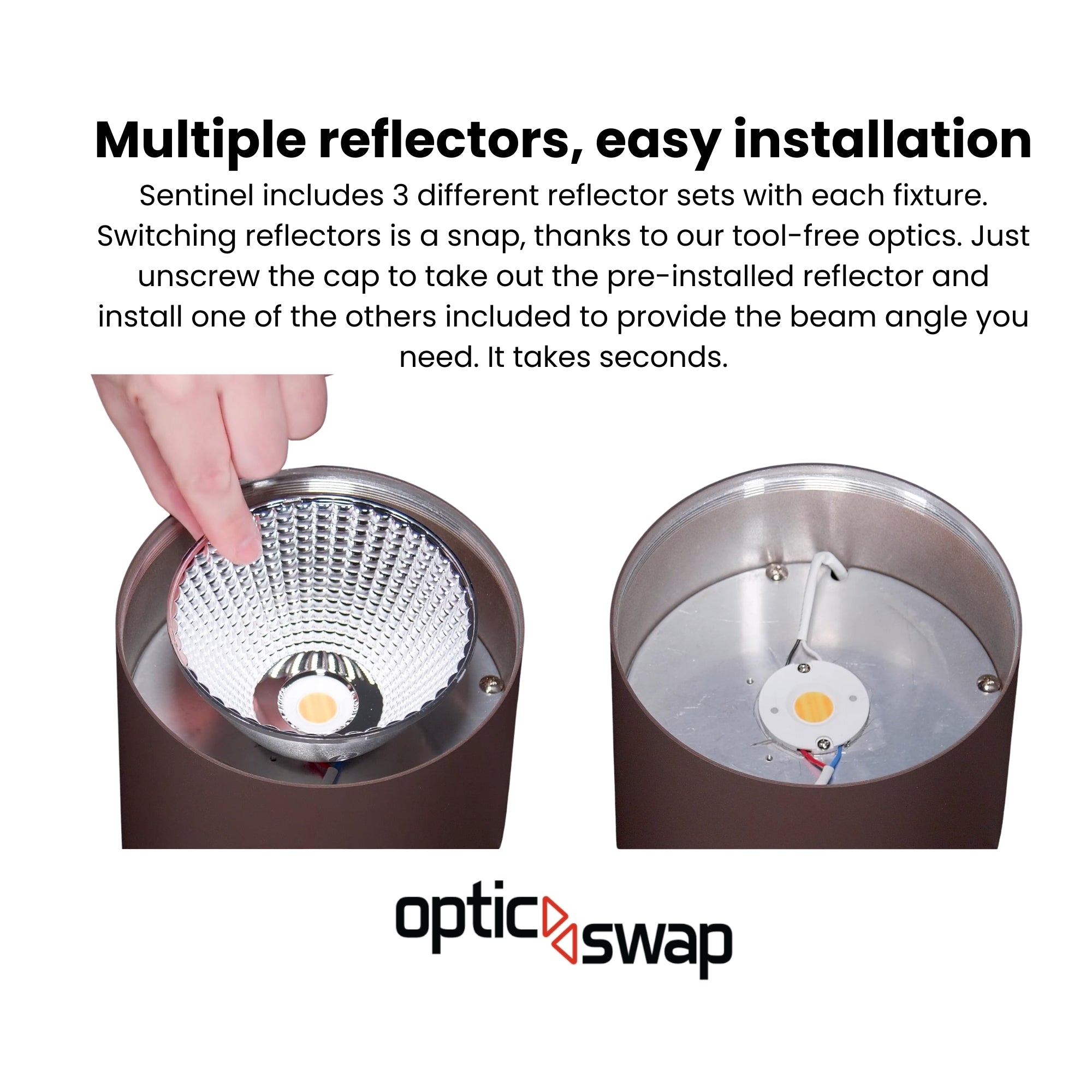 3" LED Cylinder Wall Light, 10W, 1050 Lumens, 30K/40K/50K, 120-277V, Black