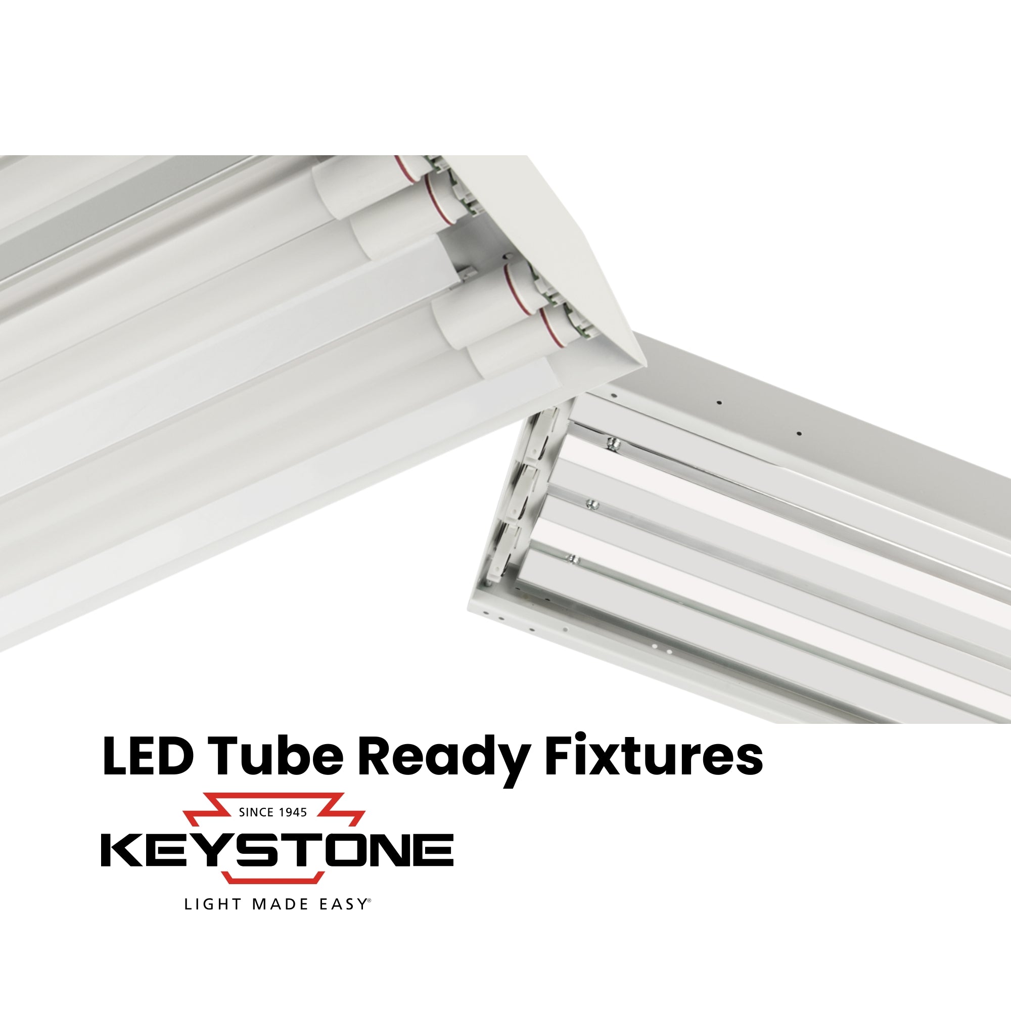 2x4 LED Tube Ready Troffer, 3-Lamp Holder, Ballast-Free, Bulbs Not Included