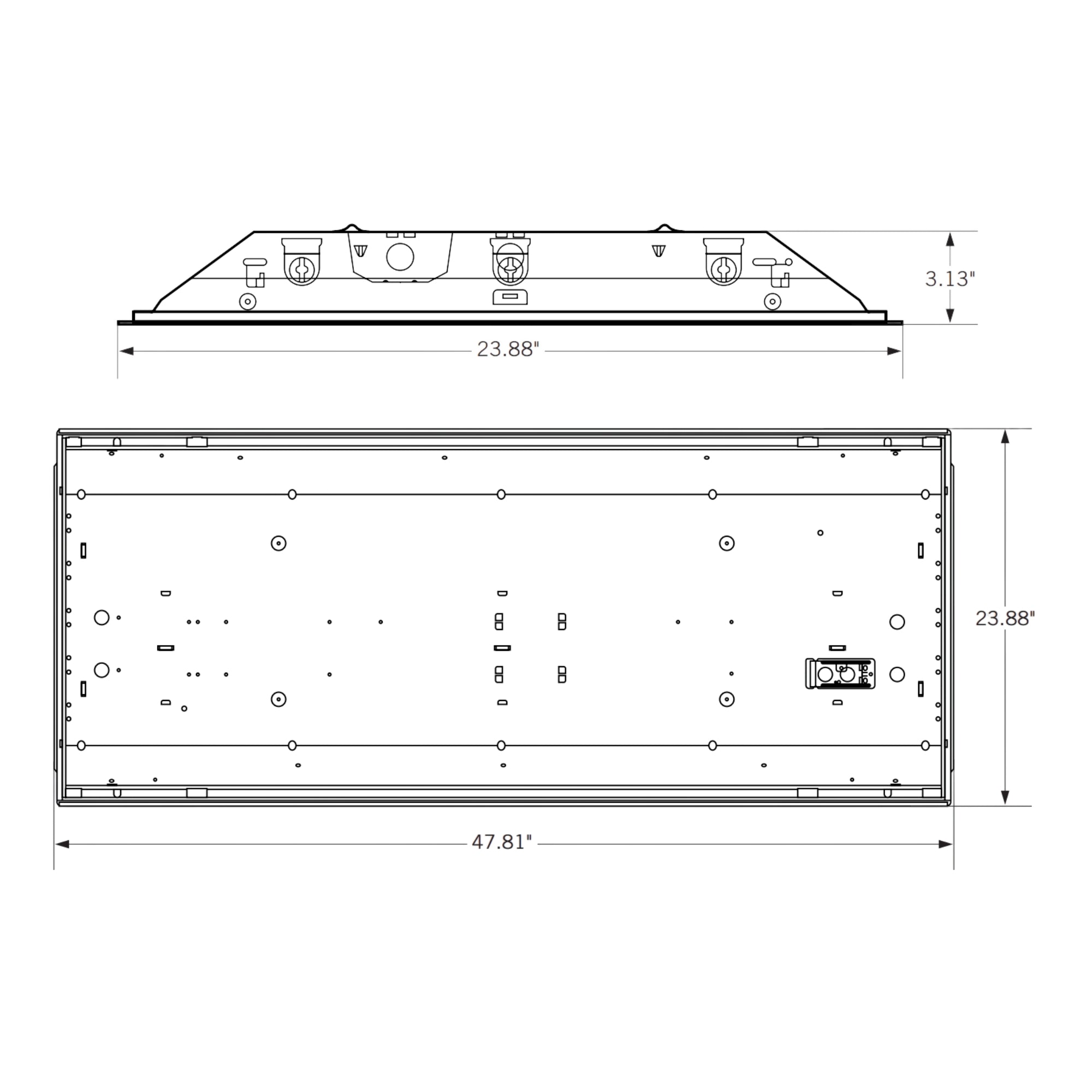 2x4 LED Tube Ready Troffer, 3-Lamp Holder, Ballast-Free, Bulbs Not Included