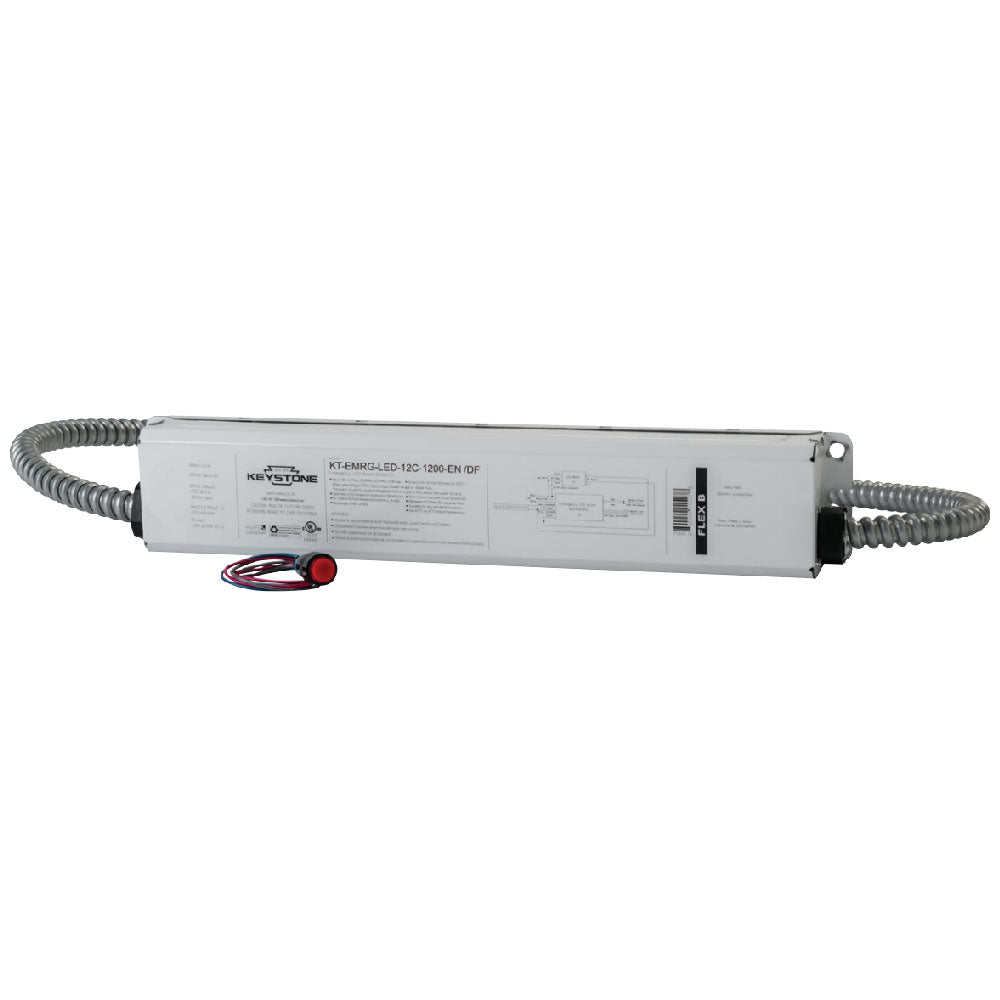 LED Emergency Drivers, 12 Watts, 20-60V DC Output, 1200 lumens, Internal Battery, Dual Flex - Bees Lighting