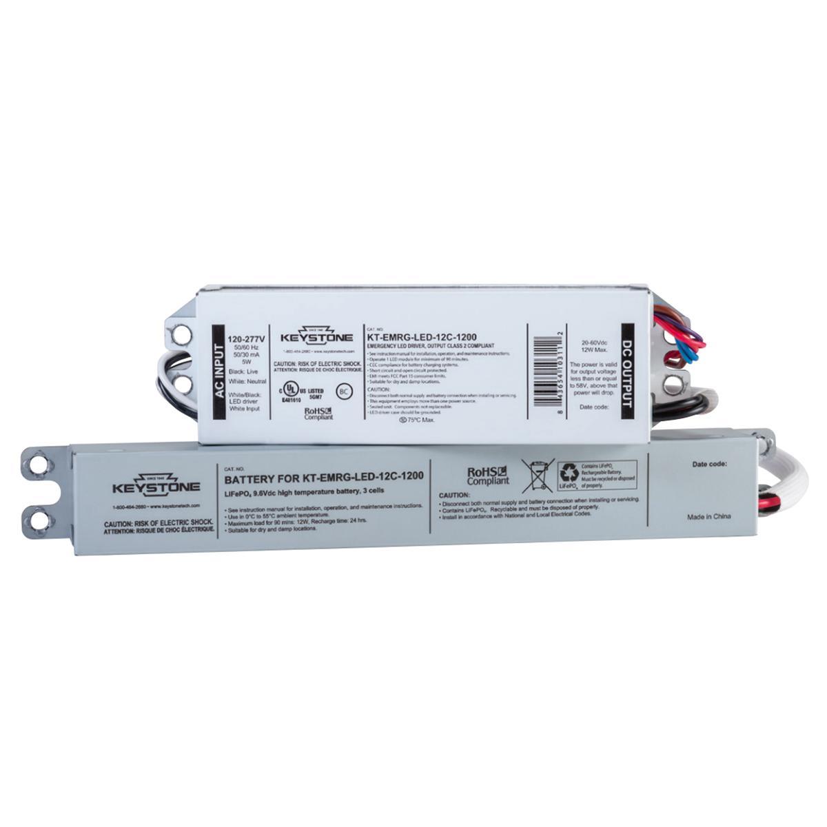 LED Emergency Drivers, 12 Watts, 20-60V DC Output, 1200 lumens, External Battery - Bees Lighting