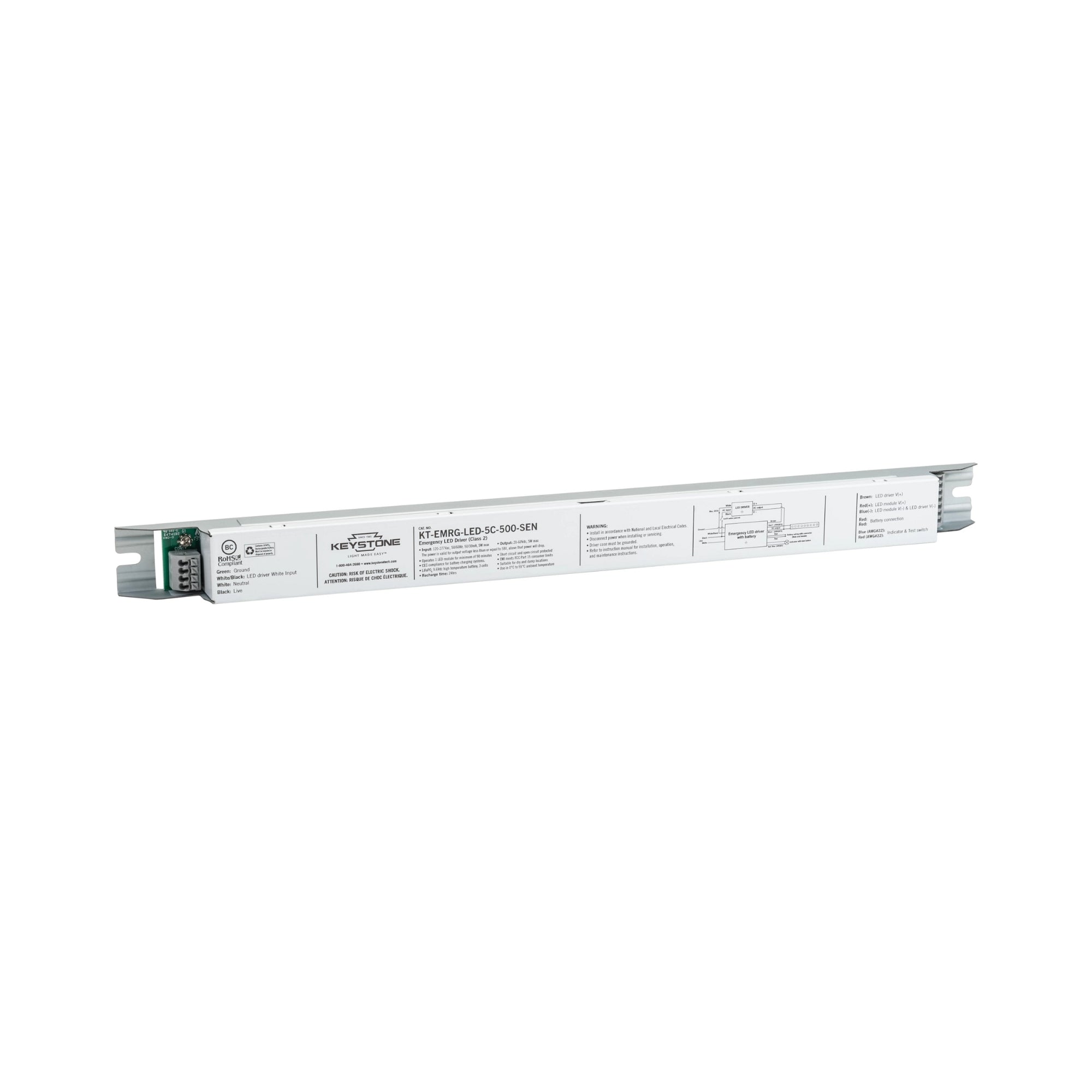5W LED Emergency Driver, 20-60V DC Output, Slim Design