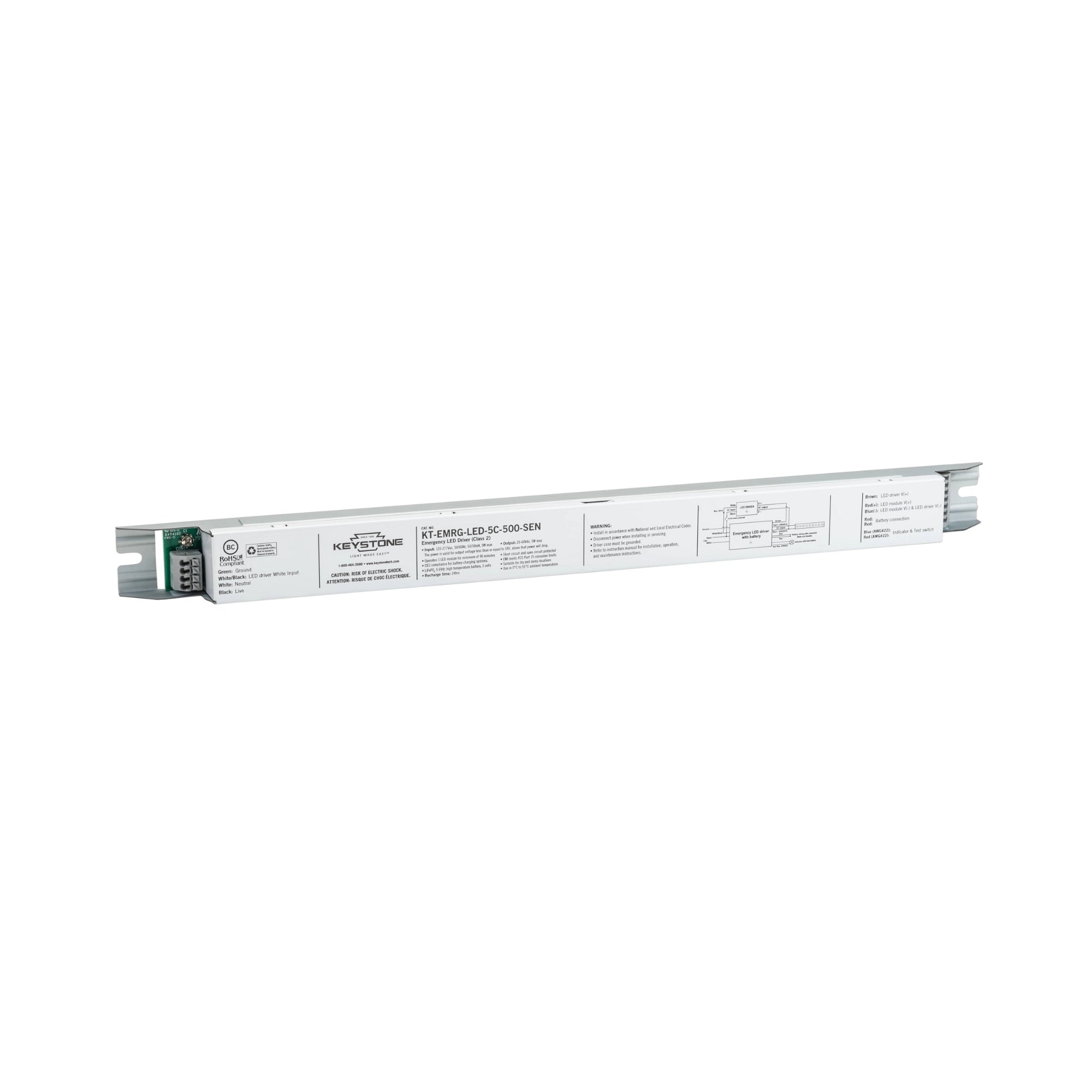 5W LED Emergency Driver, 20-60V DC Output, Slim Design