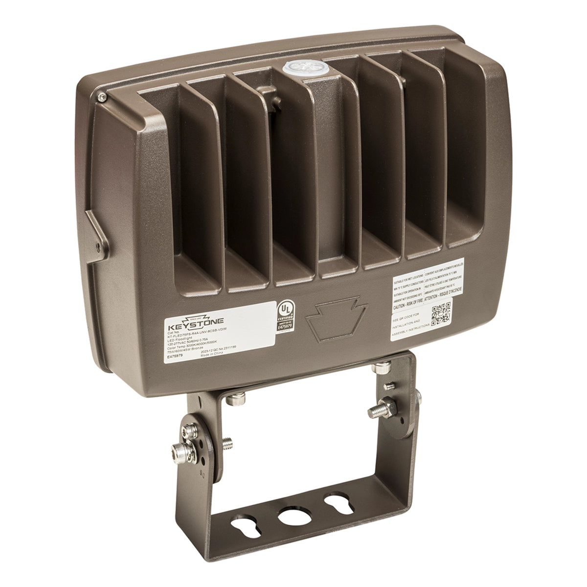 LED Flood Light, 15000 Lm, 100W, 30K|40K|50K, Slipfitter|Trunnion, 120-277V, Bronze - Bees Lighting