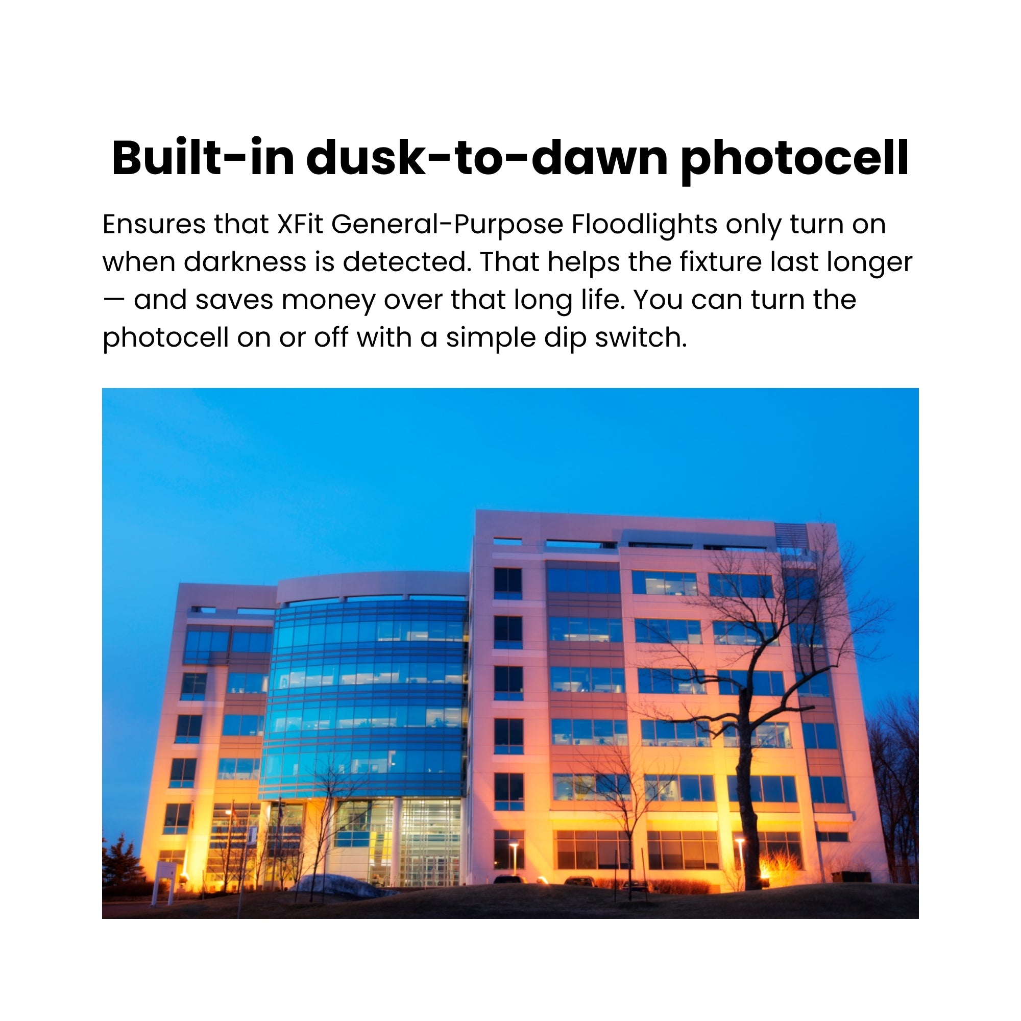 Keystone BAU-35 15W Selectable LED Flood Light 2,250 Lumens 9-15W Selectable 30K/40K/50K Knuckle & Yoke Mount Photocell 120-277V White