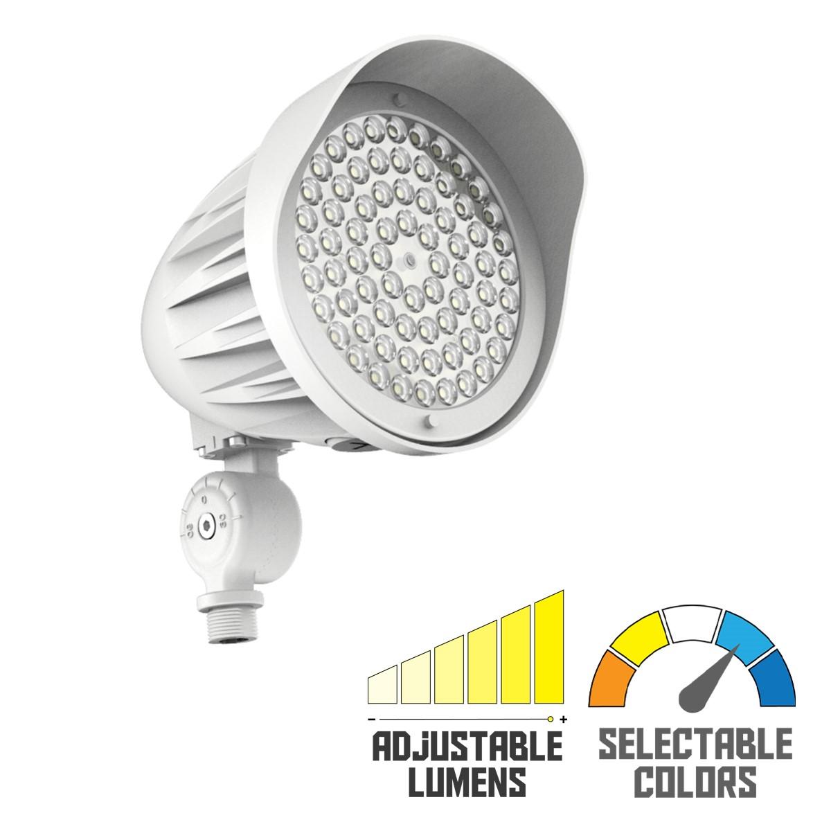 1,860-3,300 Lumens LED Bullet Flood Lights With Photocell 15-25 Watts 30K/40K/50K 120-277V - Bees Lighting