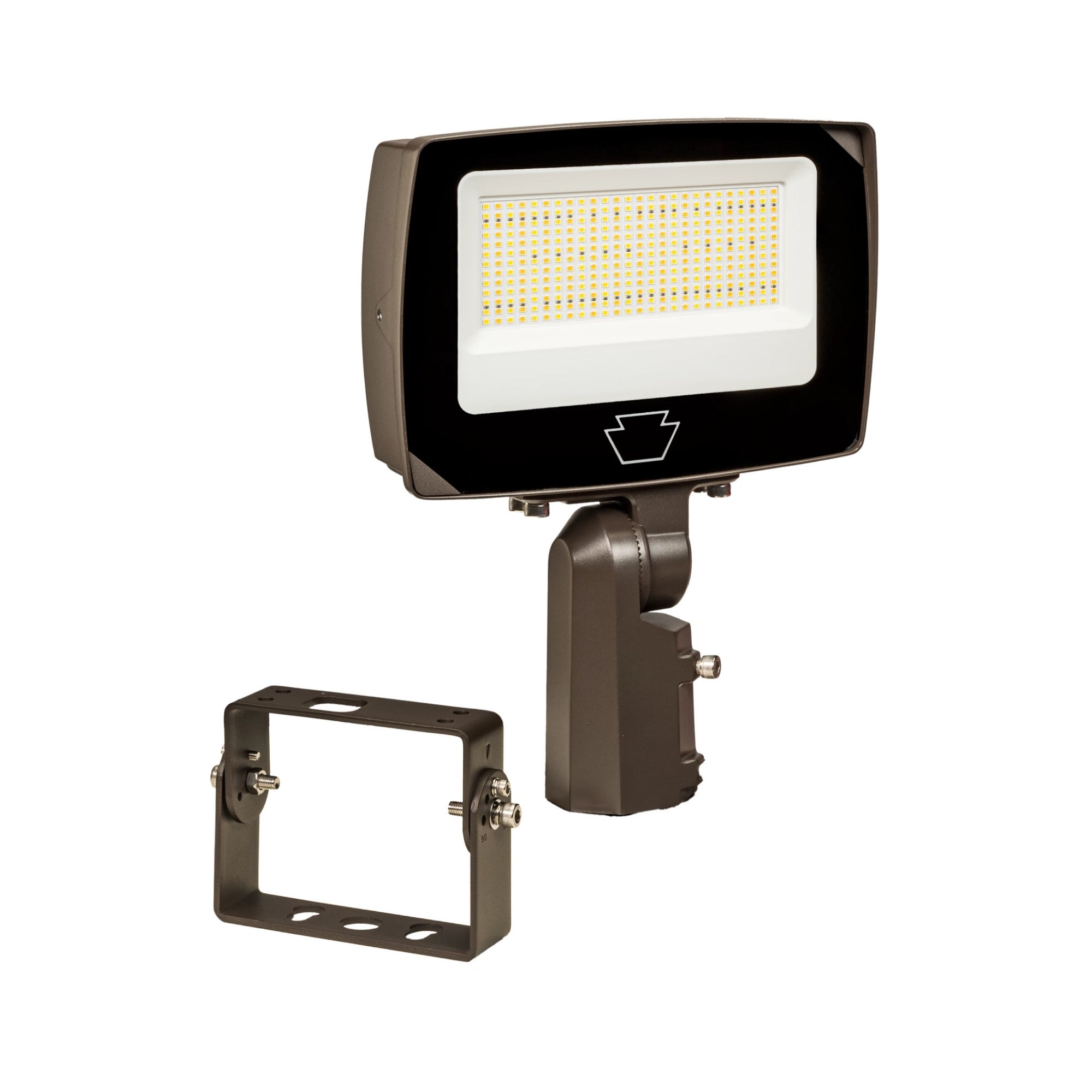 Keystone FKY-33 75W Selectable LED Flood Light 11,250 Lumens 45-75W Selectable 30K/40K/50K Slipfitter & Trunnion Mount Photocell 120-277V Bronze