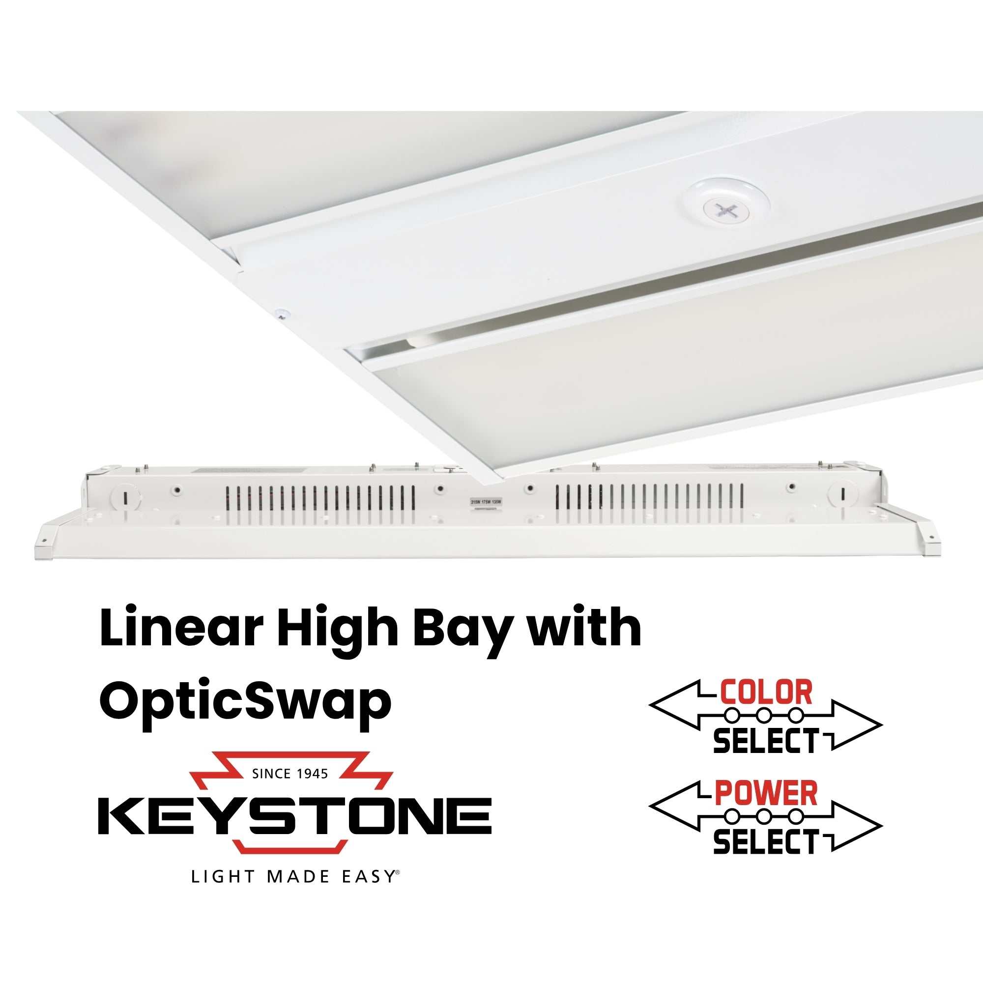 Keystone Technologies - 2ft LED Linear High Bay Light, 215W, 32870 Lumens, 4000K/5000K, 120-277V | Bees Lighting