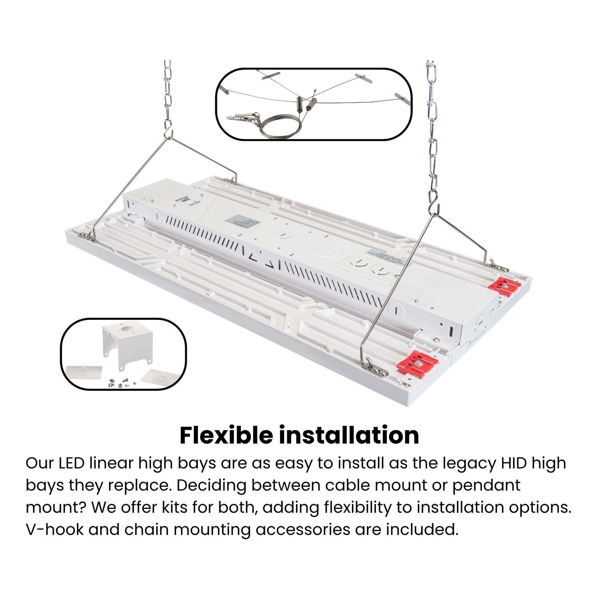 Keystone Technologies - 2ft LED Linear High Bay Light, 215W, 32870 Lumens, 4000K/5000K, 120-277V | Bees Lighting