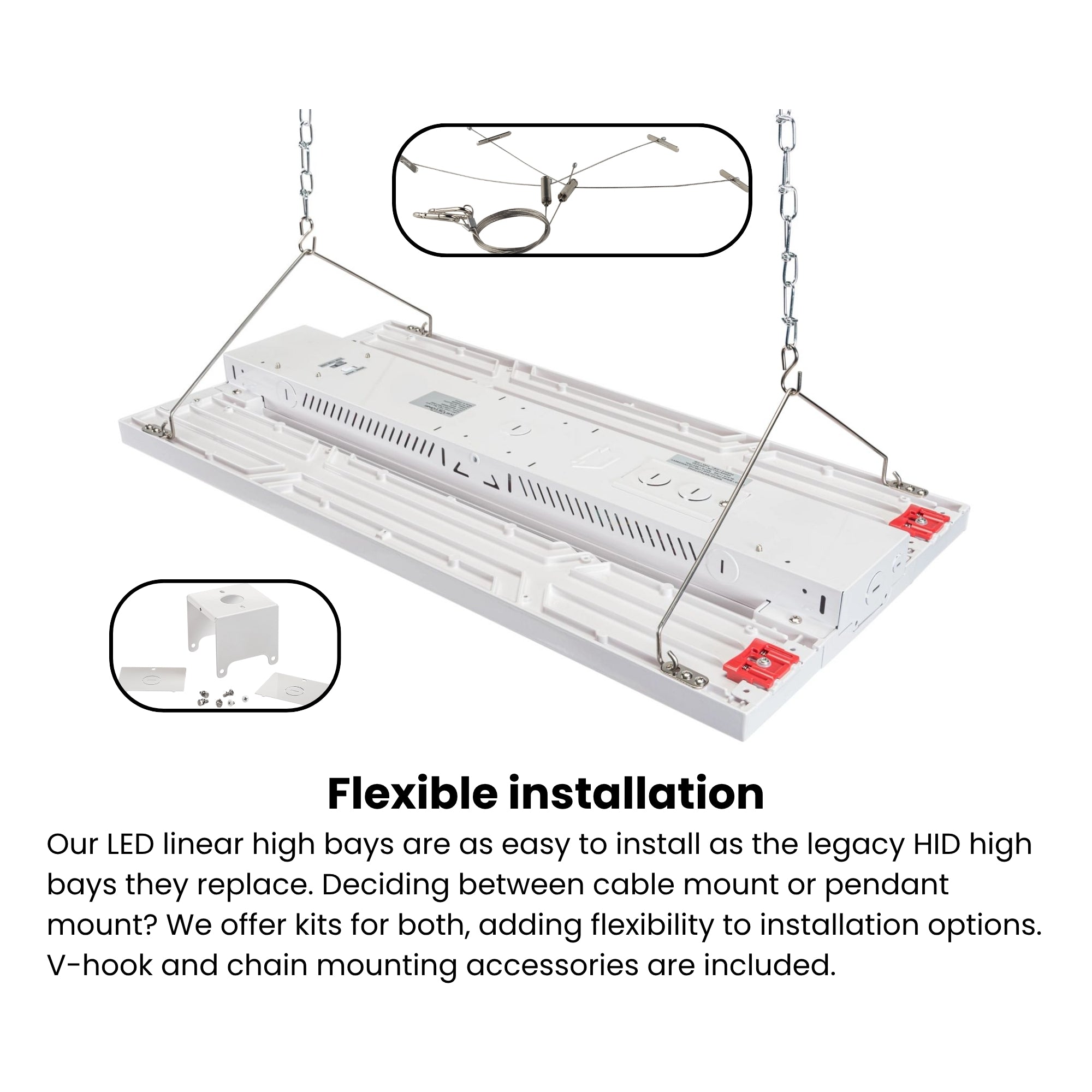 Keystone Technologies - 2ft LED Linear High Bay Light, 215W, 32870 Lumens, 4000K/5000K, 120-277V | Bees Lighting
