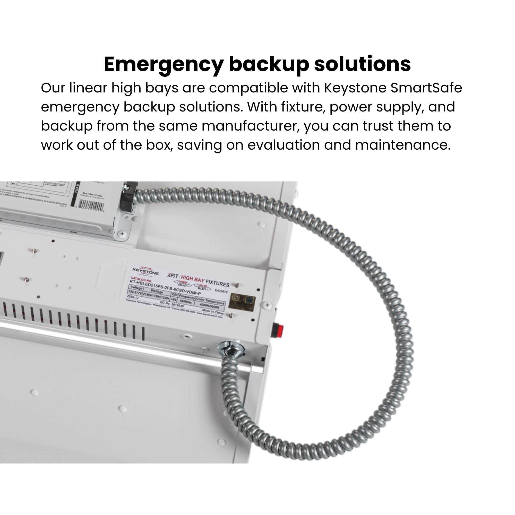 Keystone Technologies - 2ft LED Linear High Bay Light, 215W, 32870 Lumens, 4000K/5000K, 120-277V | Bees Lighting