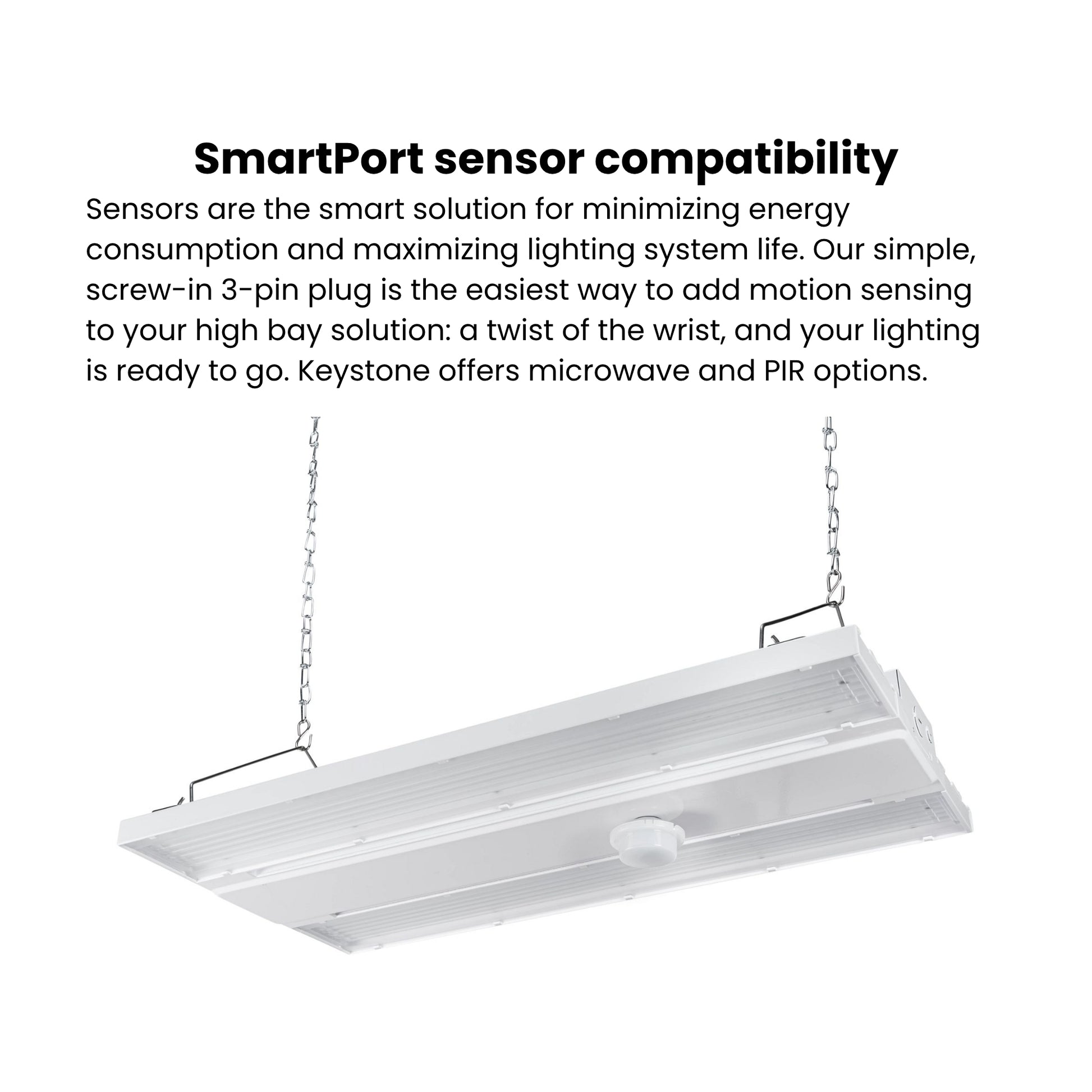Keystone Technologies - 2ft LED Linear High Bay Light, 215W, 32870 Lumens, 4000K/5000K, 120-277V | Bees Lighting